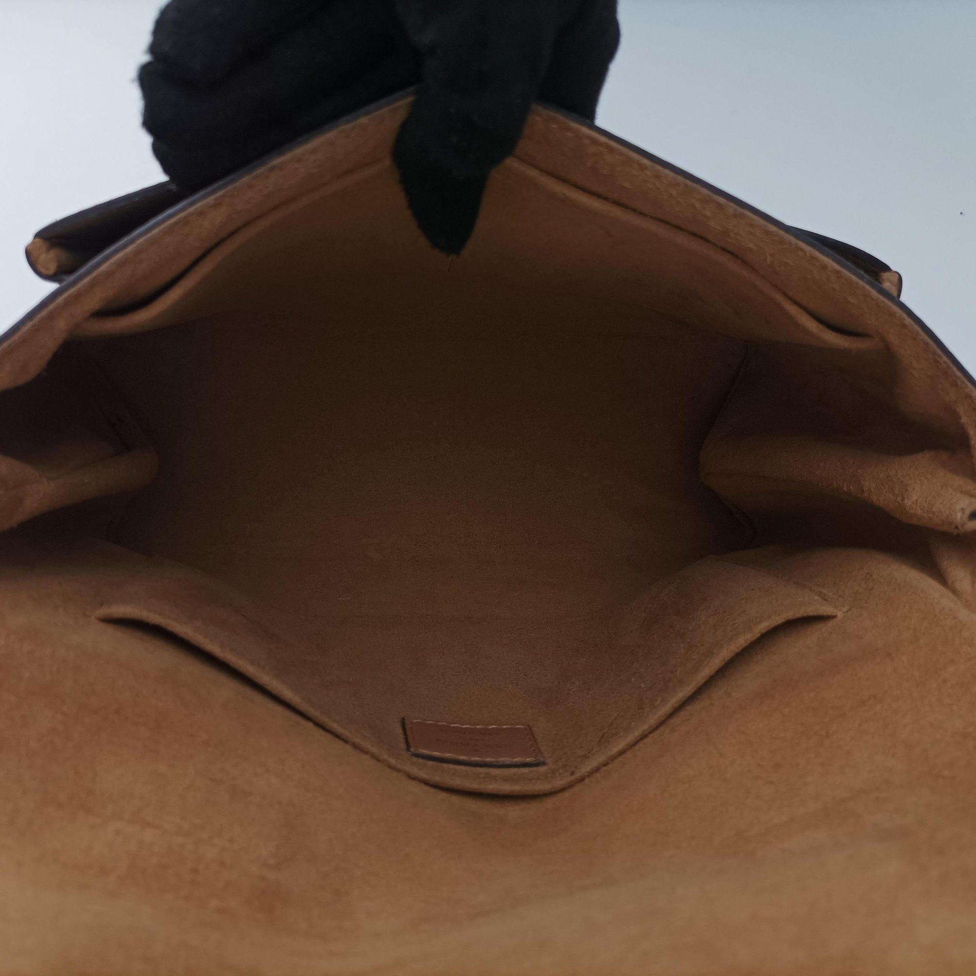 Pre-owned Louis Vuitton MARIGNAN brown×SESAME Monogram Canvas×calf leather M44259 shoulderbag | stylenewstar