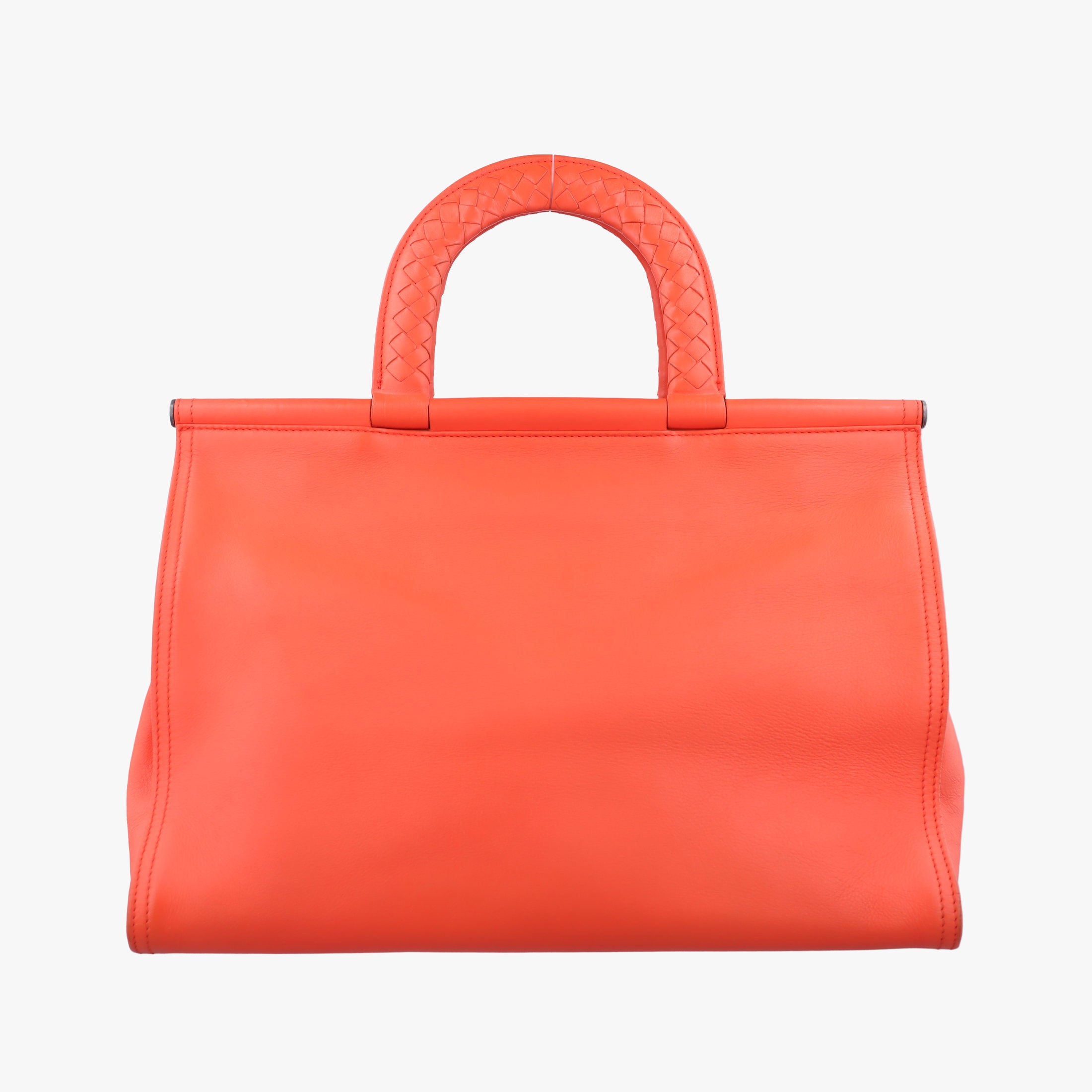 Vintage Bottega Veneta Intrecciato Orange lambskin  handbag | stylenewstar