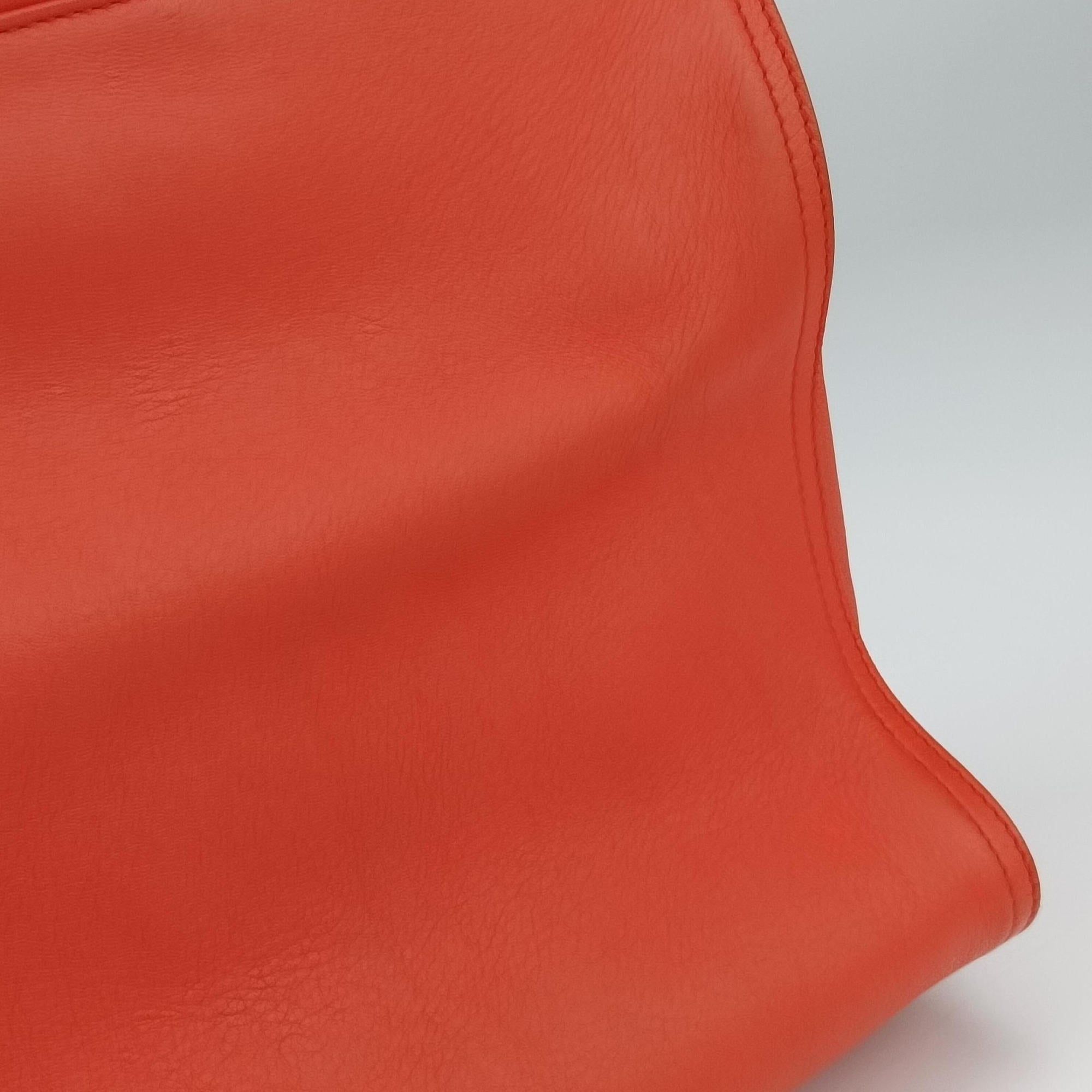 Vintage Bottega Veneta Intrecciato Orange lambskin  handbag | stylenewstar