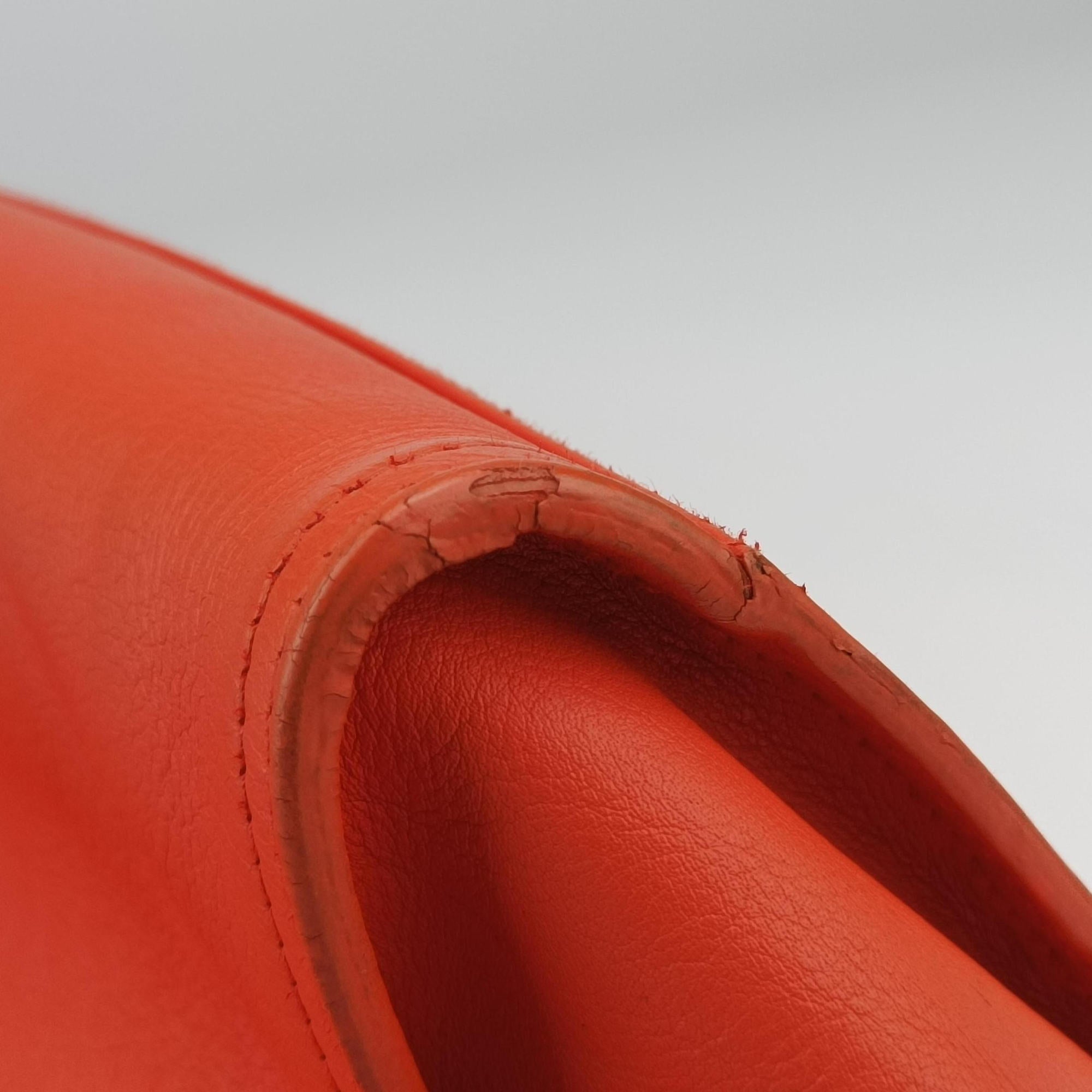 Vintage Bottega Veneta Intrecciato Orange lambskin  handbag | stylenewstar