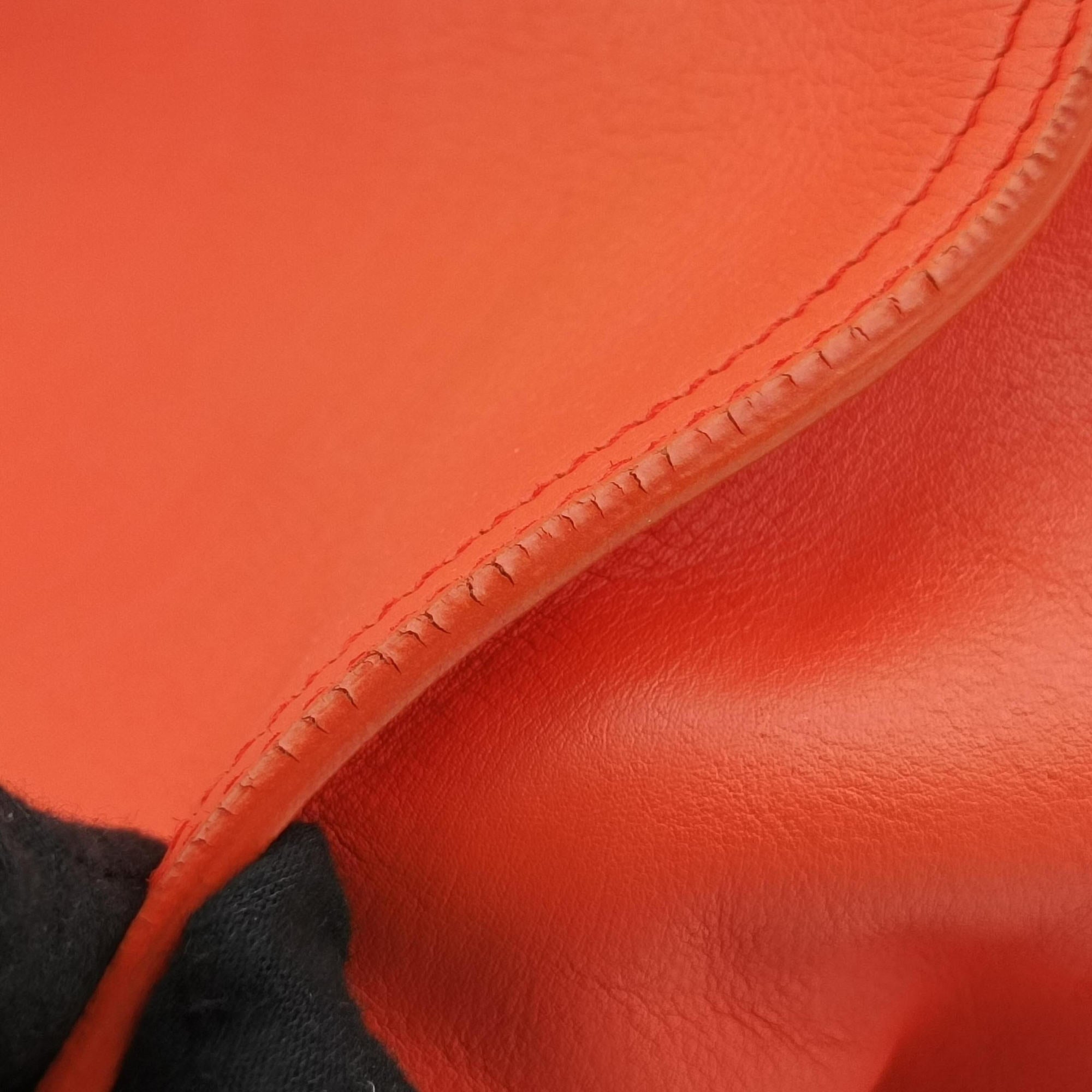 Vintage Bottega Veneta Intrecciato Orange lambskin  handbag | stylenewstar