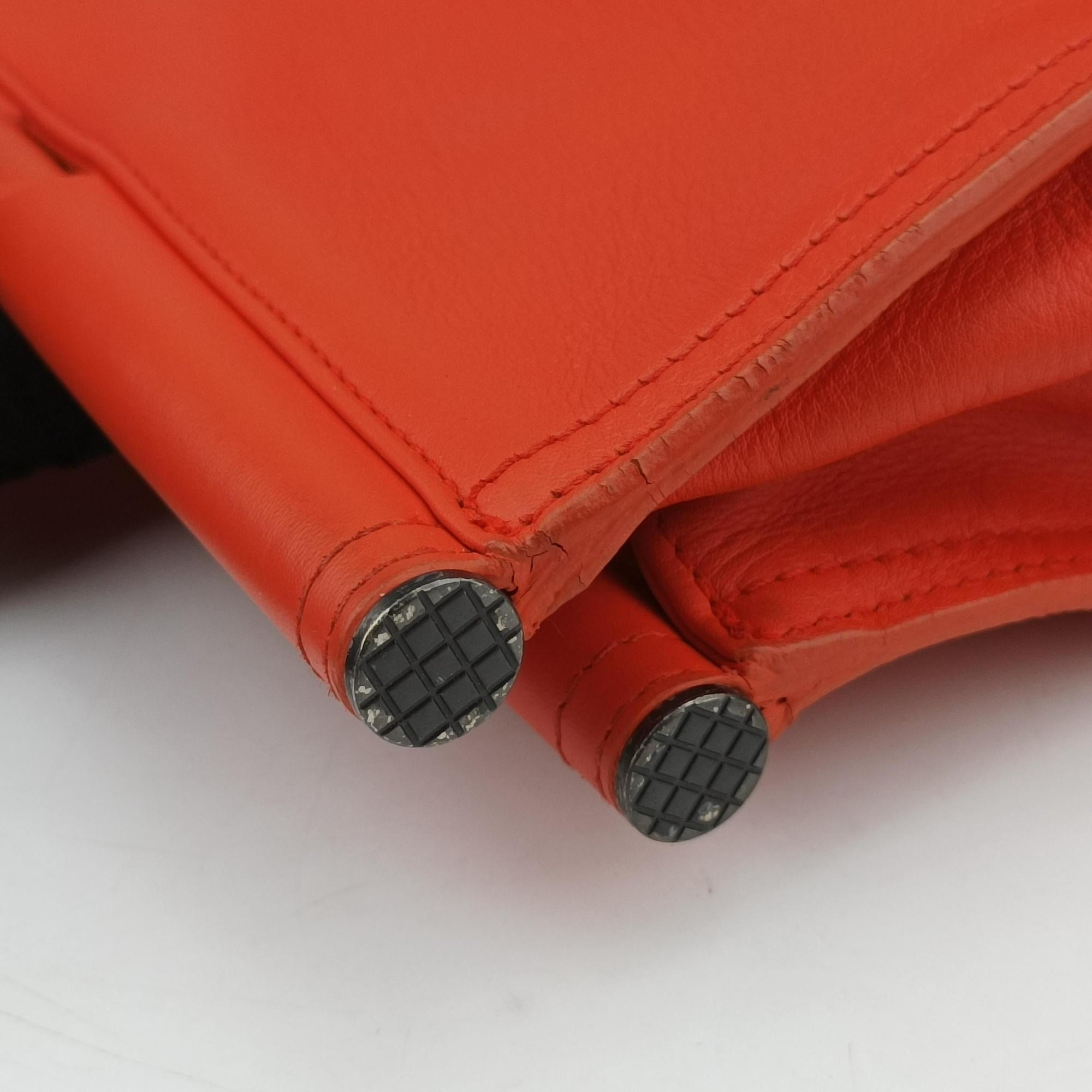 Vintage Bottega Veneta Intrecciato Orange lambskin  handbag | stylenewstar
