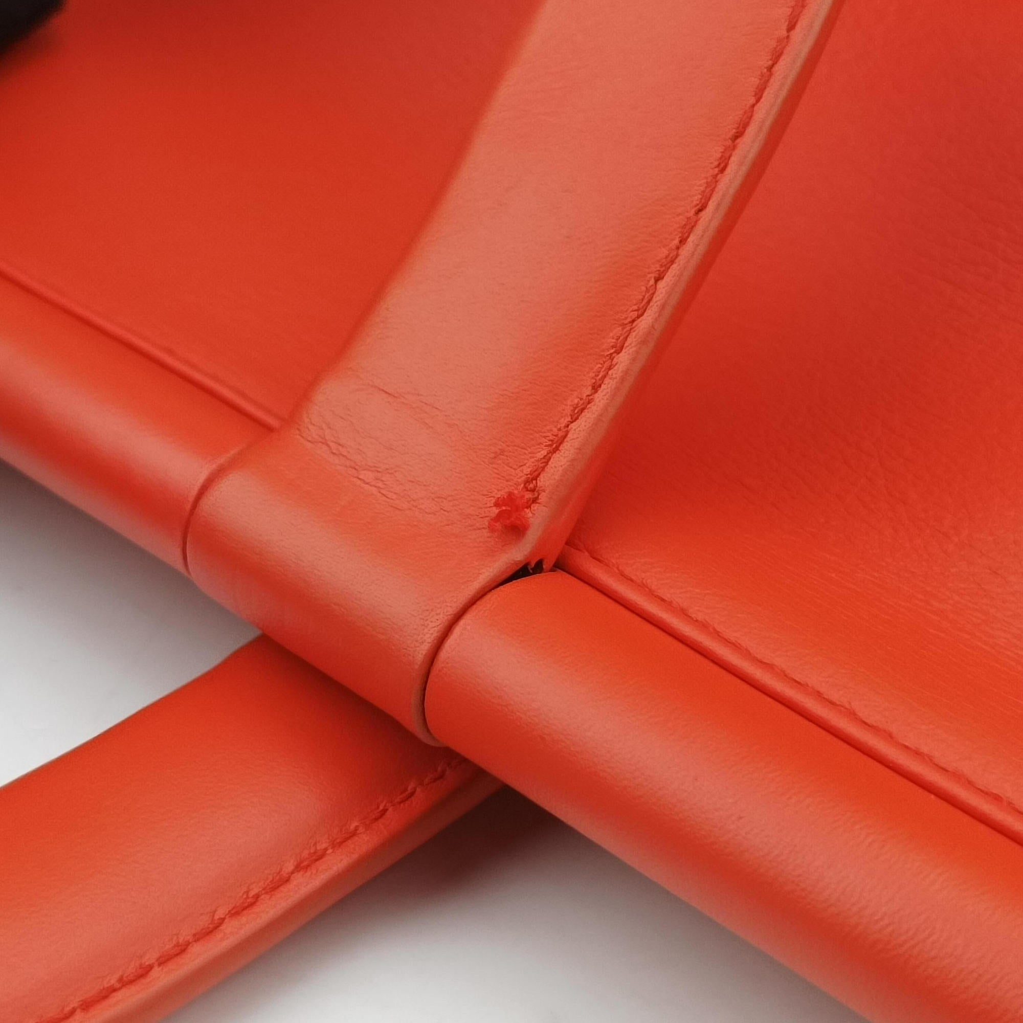 Vintage Bottega Veneta Intrecciato Orange lambskin  handbag | stylenewstar