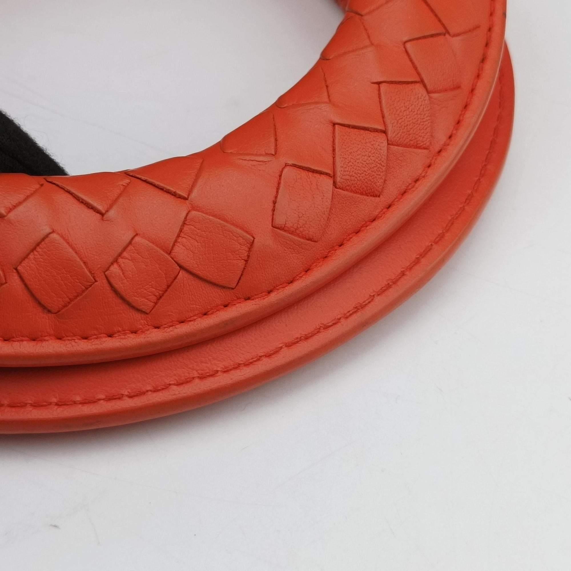 Vintage Bottega Veneta Intrecciato Orange lambskin  handbag | stylenewstar