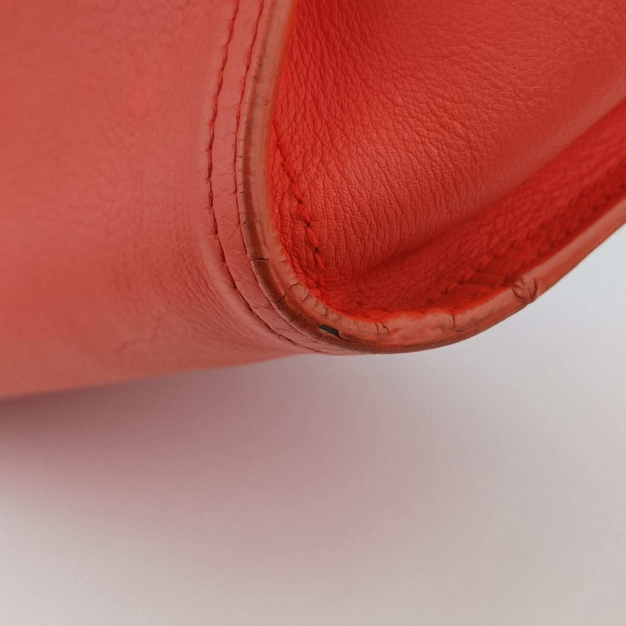 Vintage Bottega Veneta Intrecciato Orange lambskin  handbag | stylenewstar