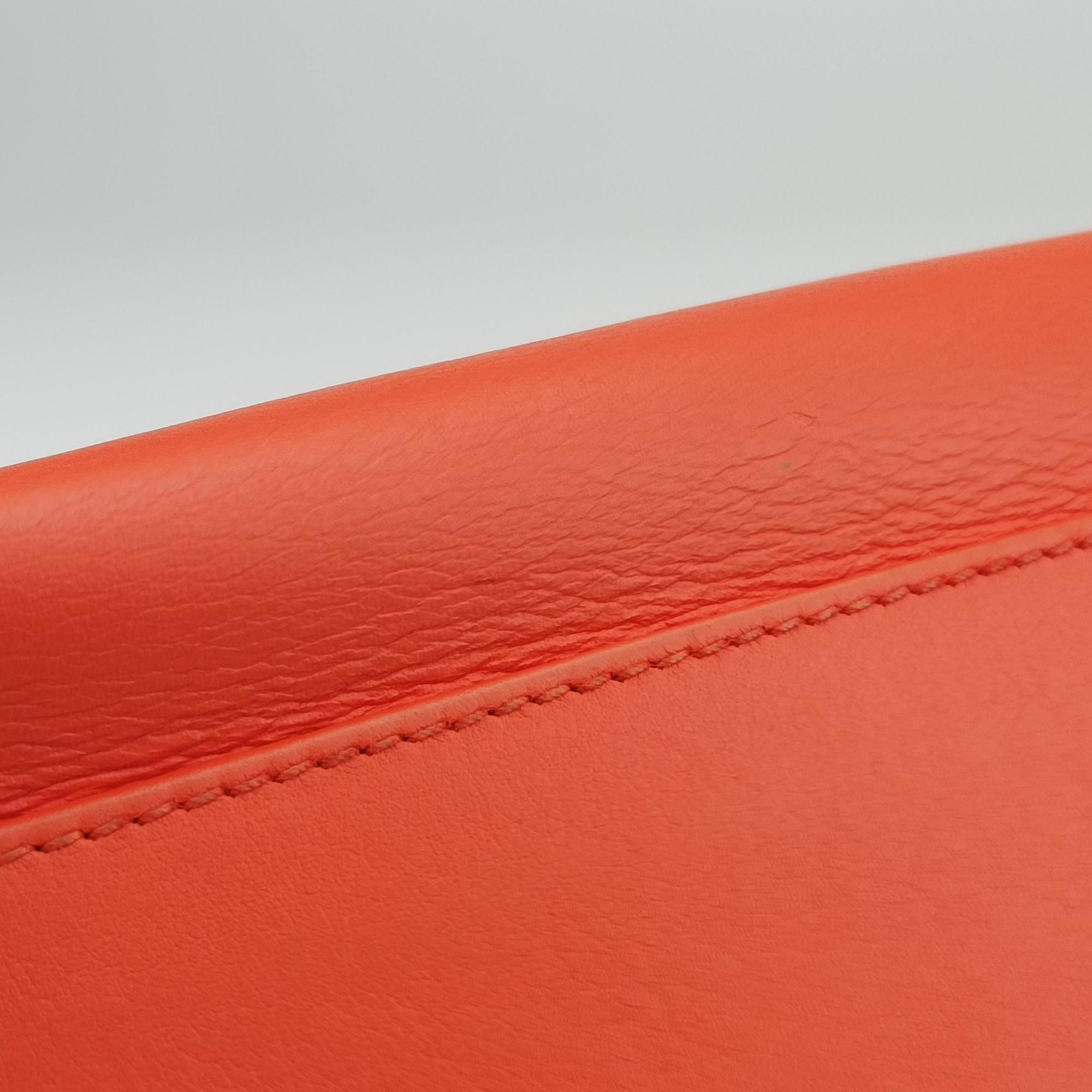Vintage Bottega Veneta Intrecciato Orange lambskin  handbag | stylenewstar