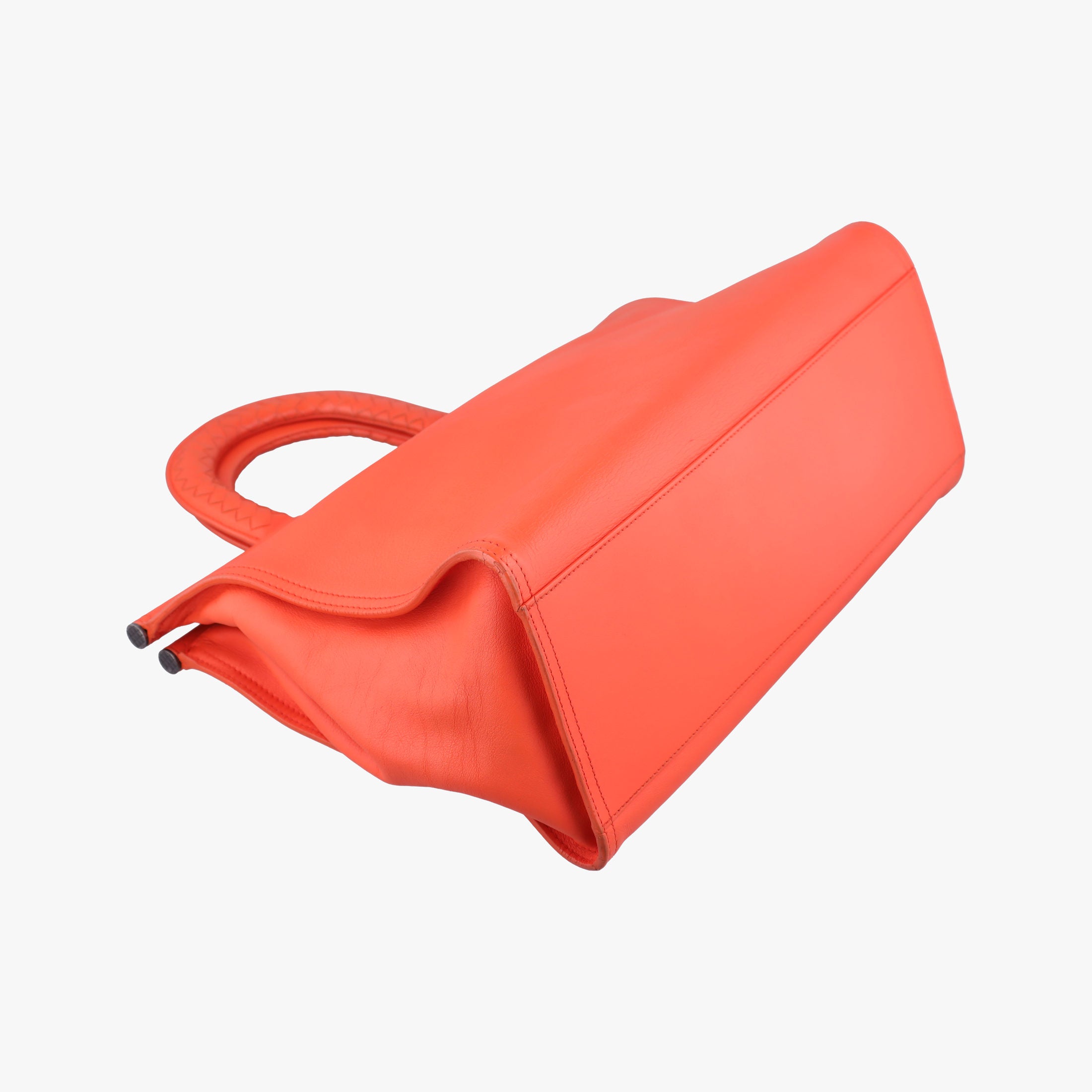 Vintage Bottega Veneta Intrecciato Orange lambskin  handbag | stylenewstar
