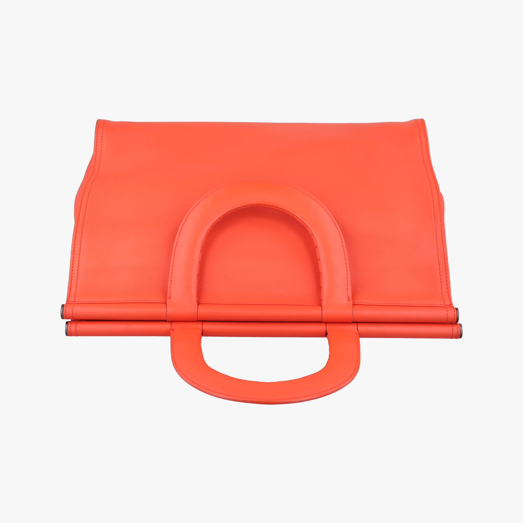 Vintage Bottega Veneta Intrecciato Orange lambskin  handbag | stylenewstar