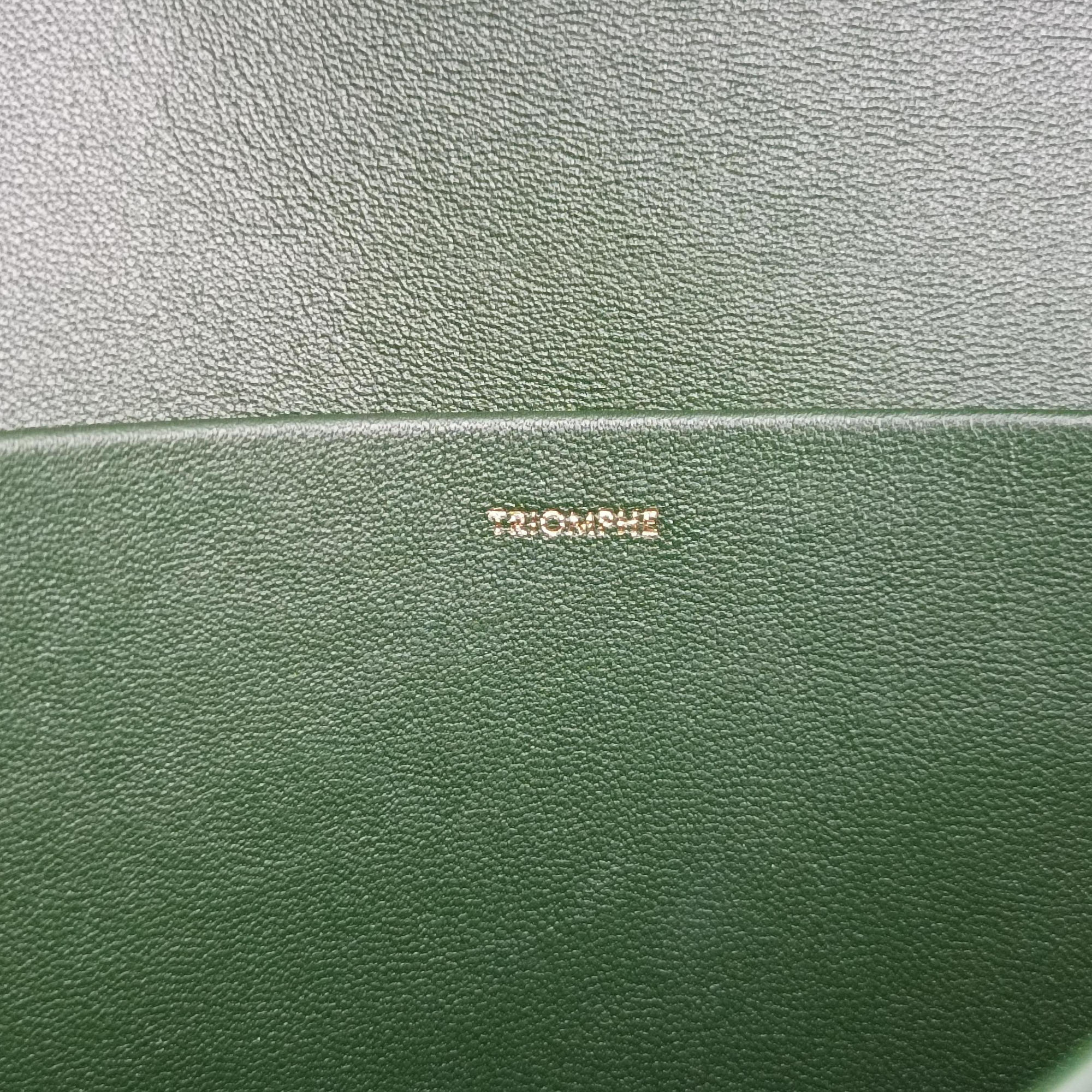 Secondhand Celine Triomphe Green Leather  shoulderbag | stylenewstar