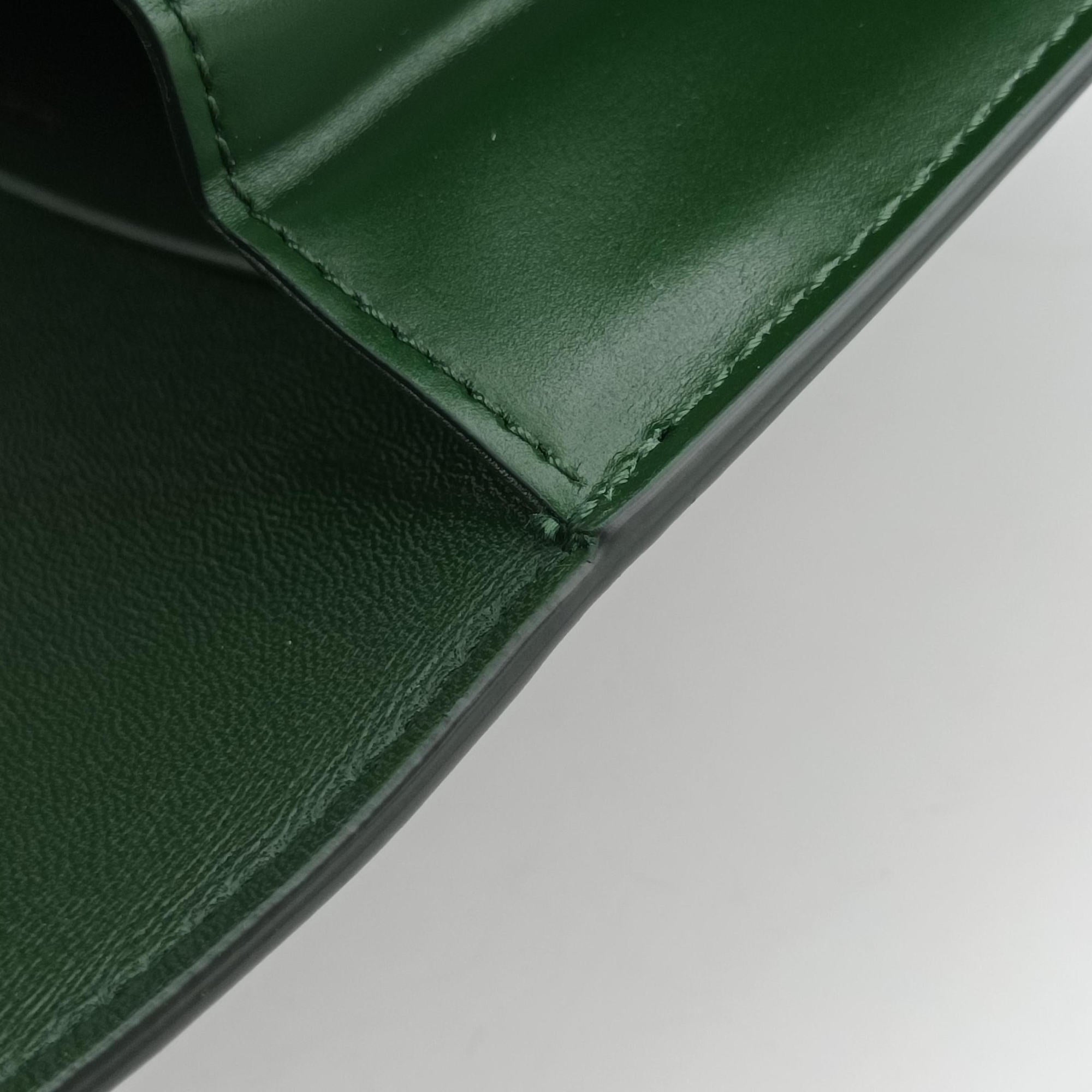 Secondhand Celine Triomphe Green Leather  shoulderbag | stylenewstar