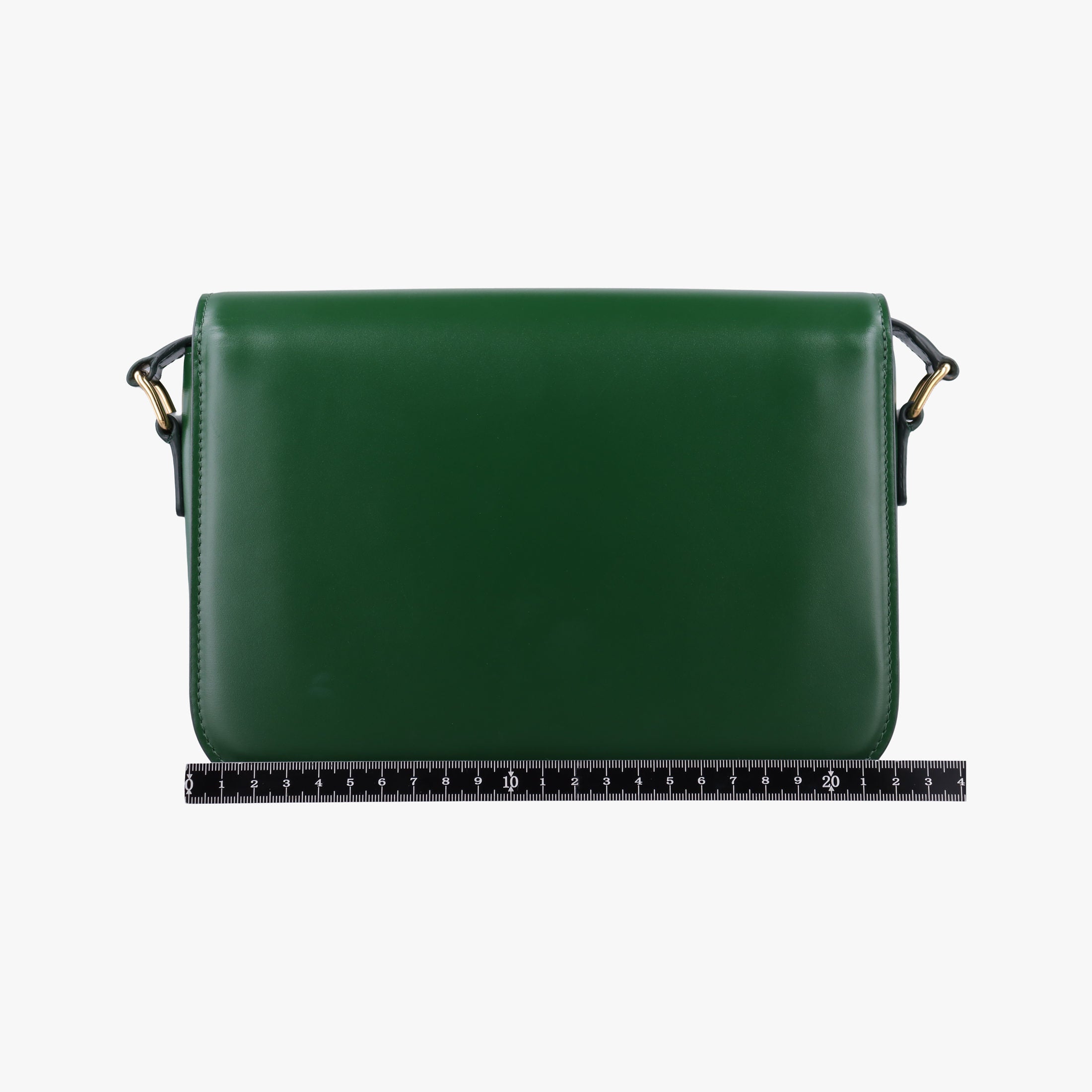Secondhand Celine Triomphe Green Leather  shoulderbag | stylenewstar