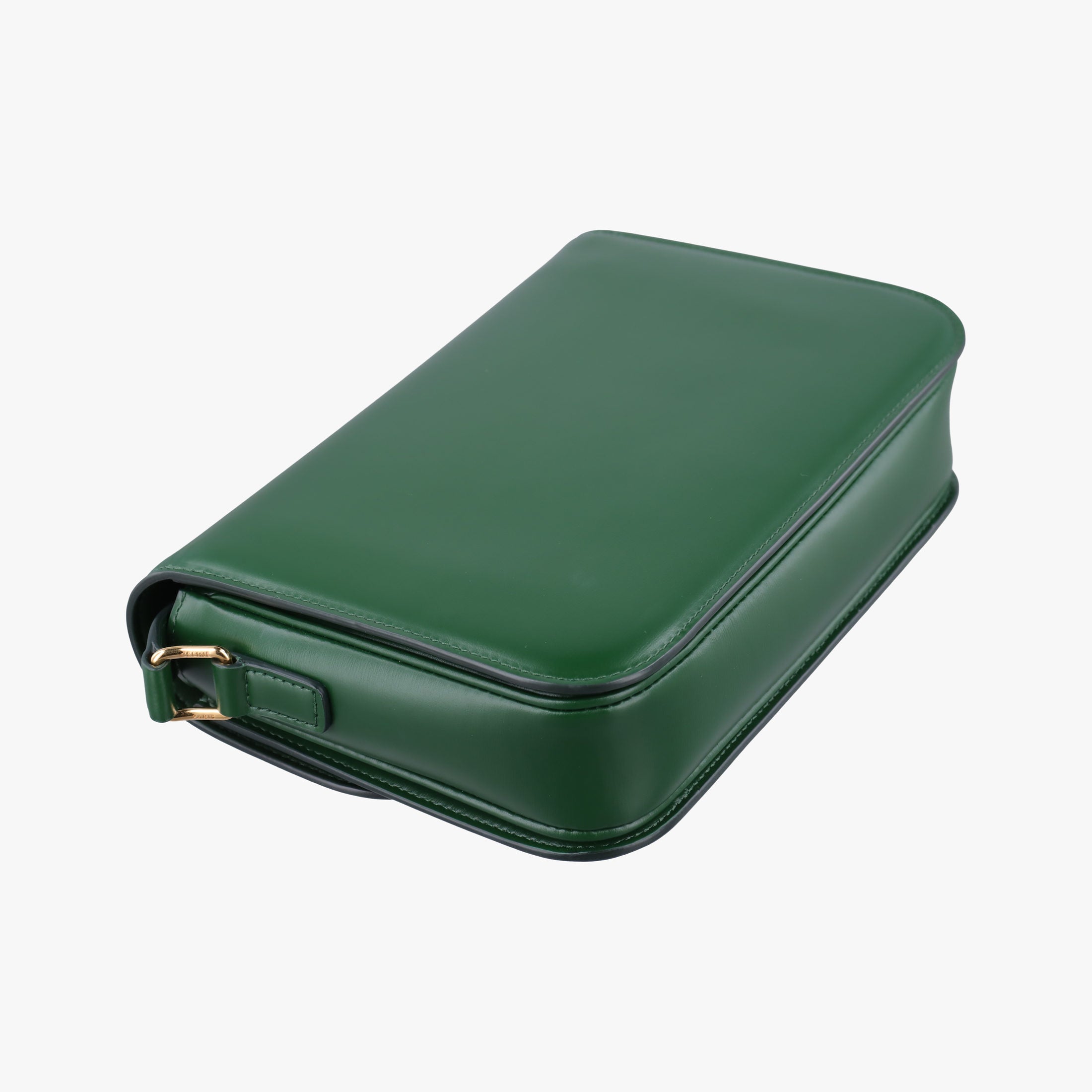 Secondhand Celine Triomphe Green Leather  shoulderbag | stylenewstar