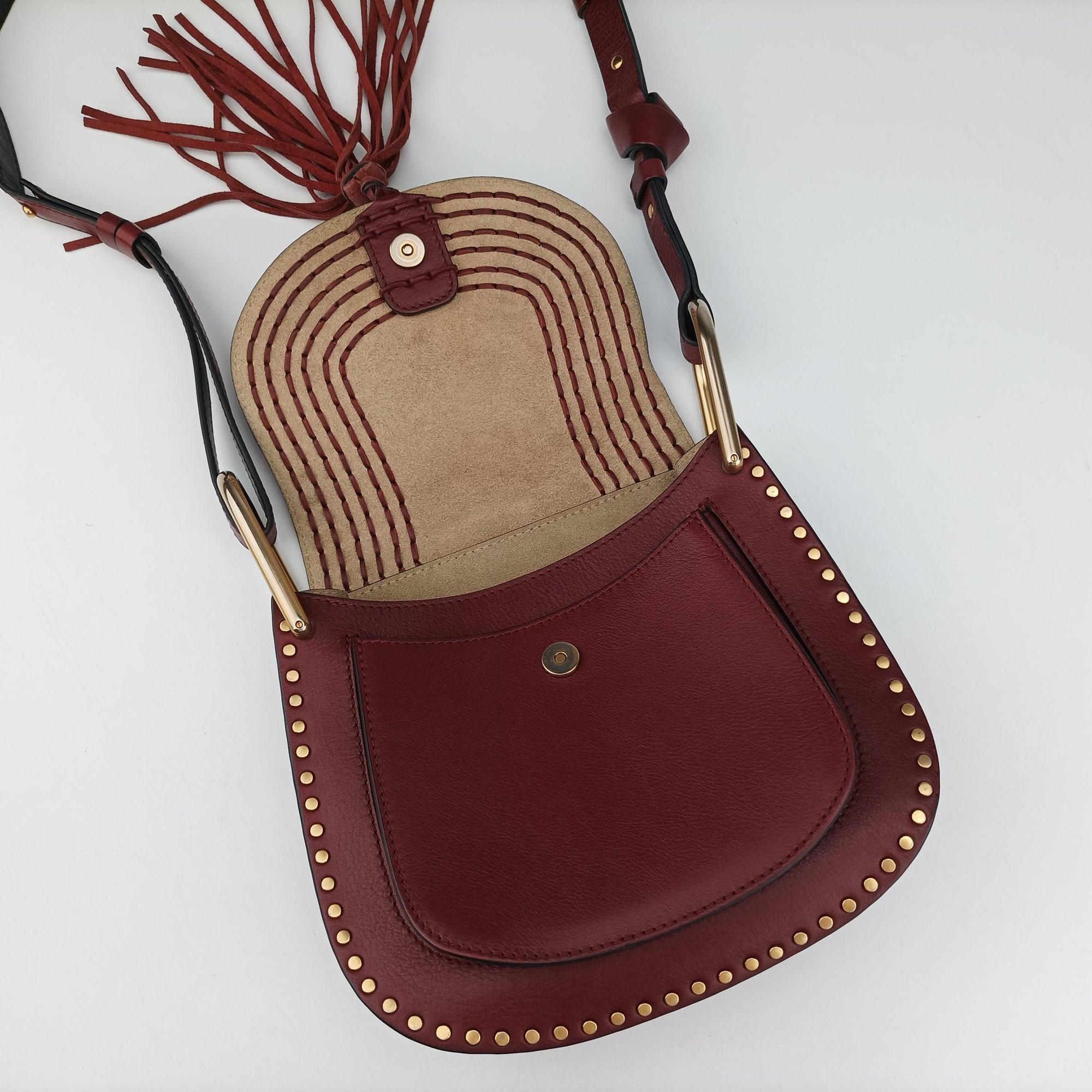 Secondhand Chloe Hudson Burgundy leather  shoulderbag | stylenewstar