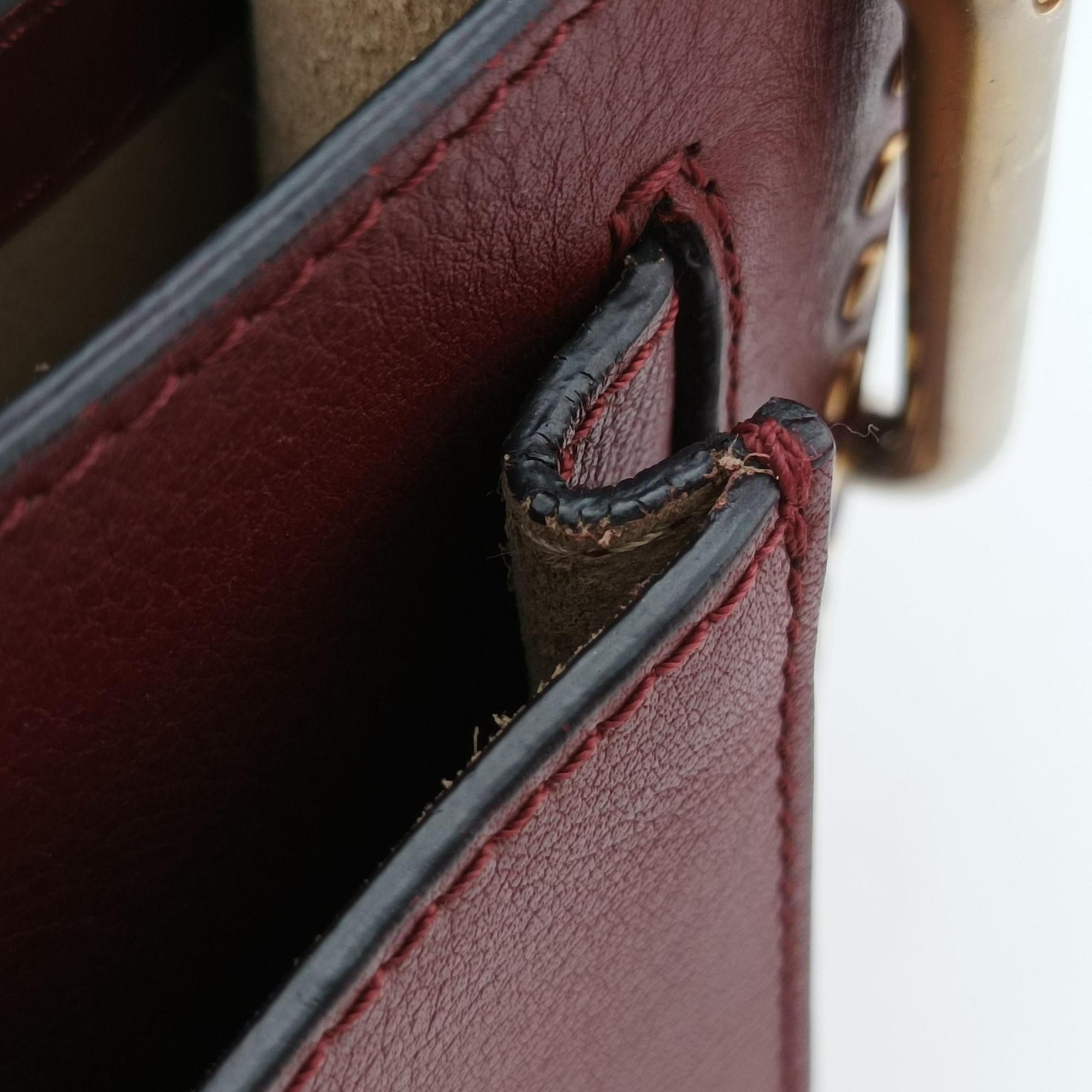 Secondhand Chloe Hudson Burgundy leather  shoulderbag | stylenewstar