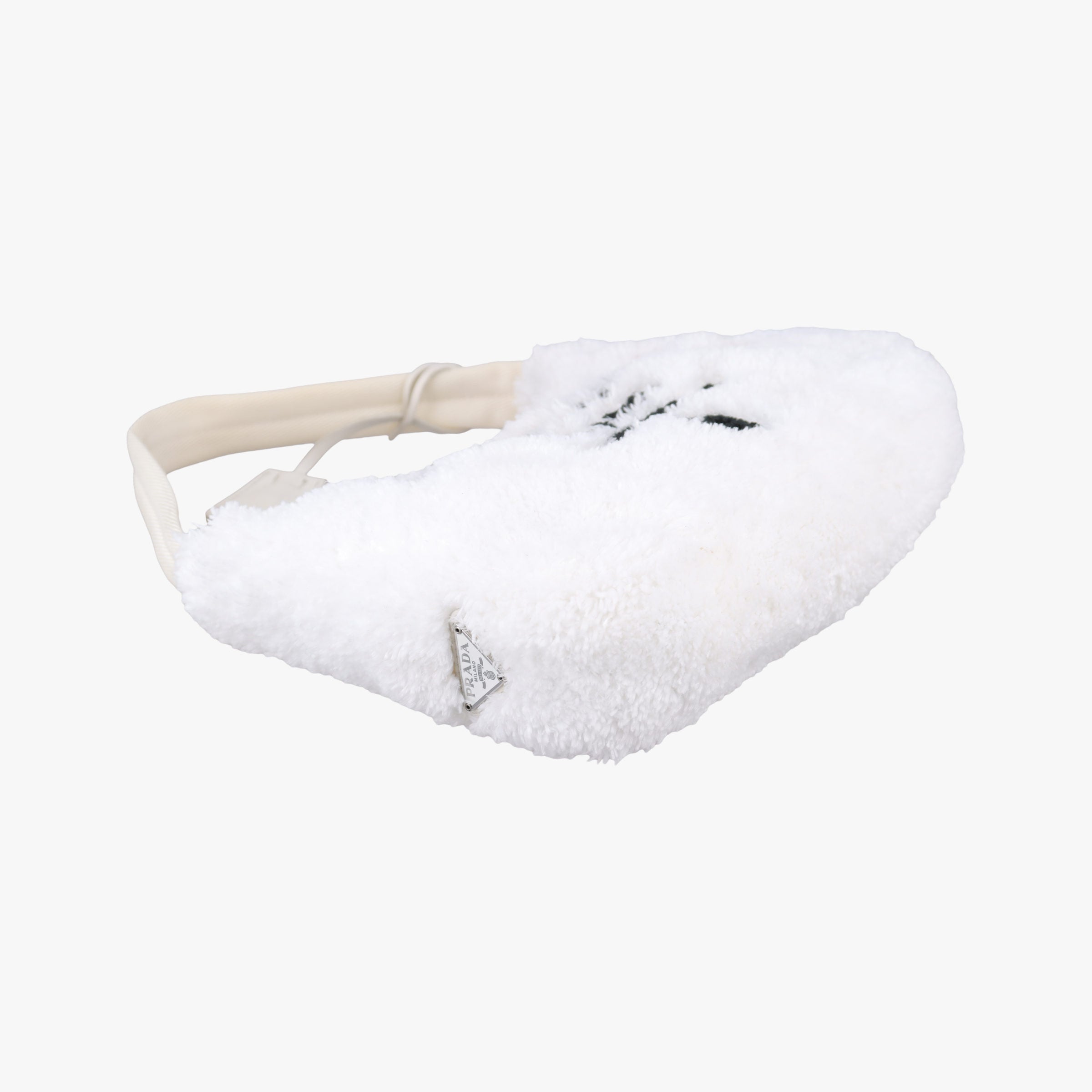 Vintage Prada Re-Edition2000 White Terry cloth 1NE515 handbag | stylenewstar