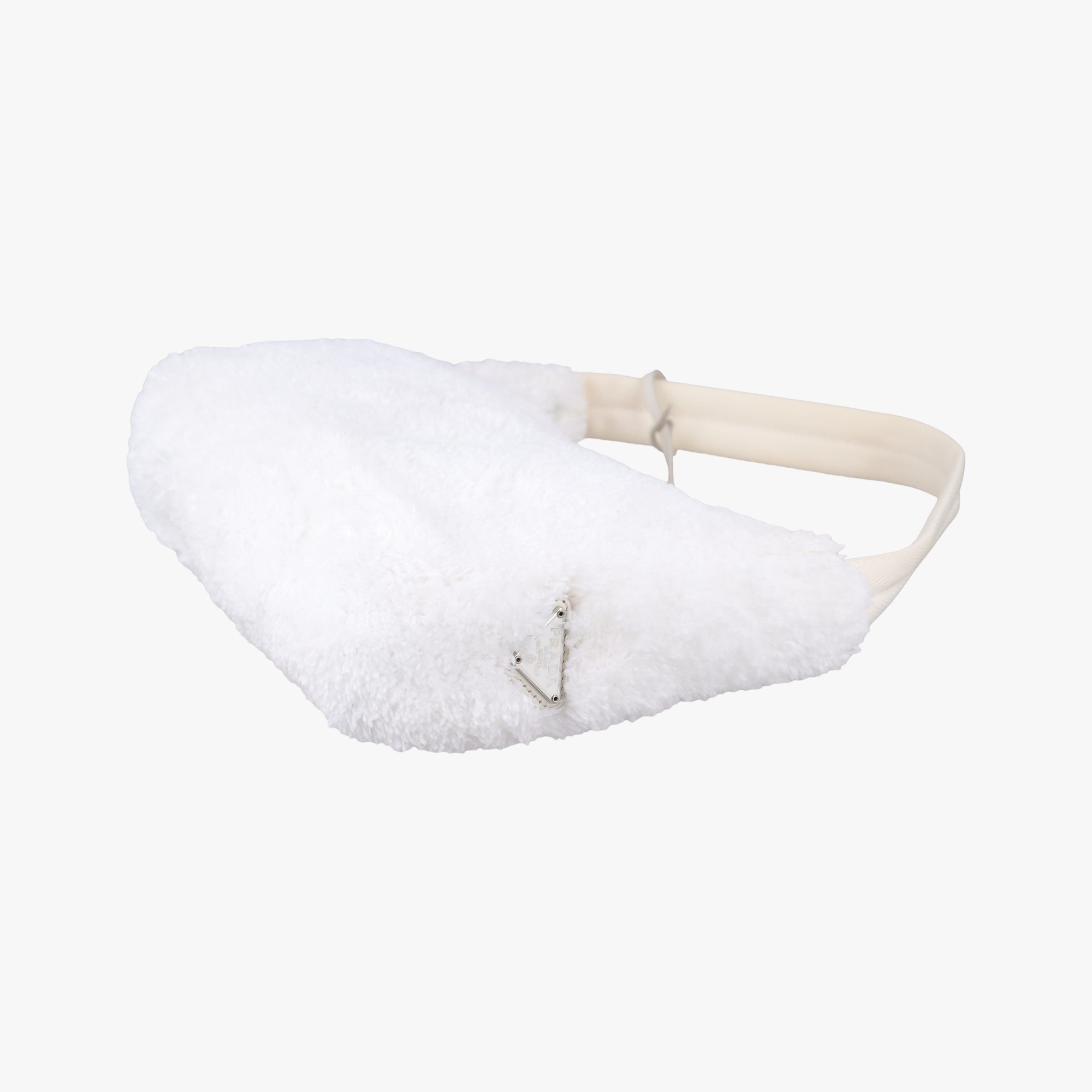 Vintage Prada Re-Edition2000 White Terry cloth 1NE515 handbag | stylenewstar