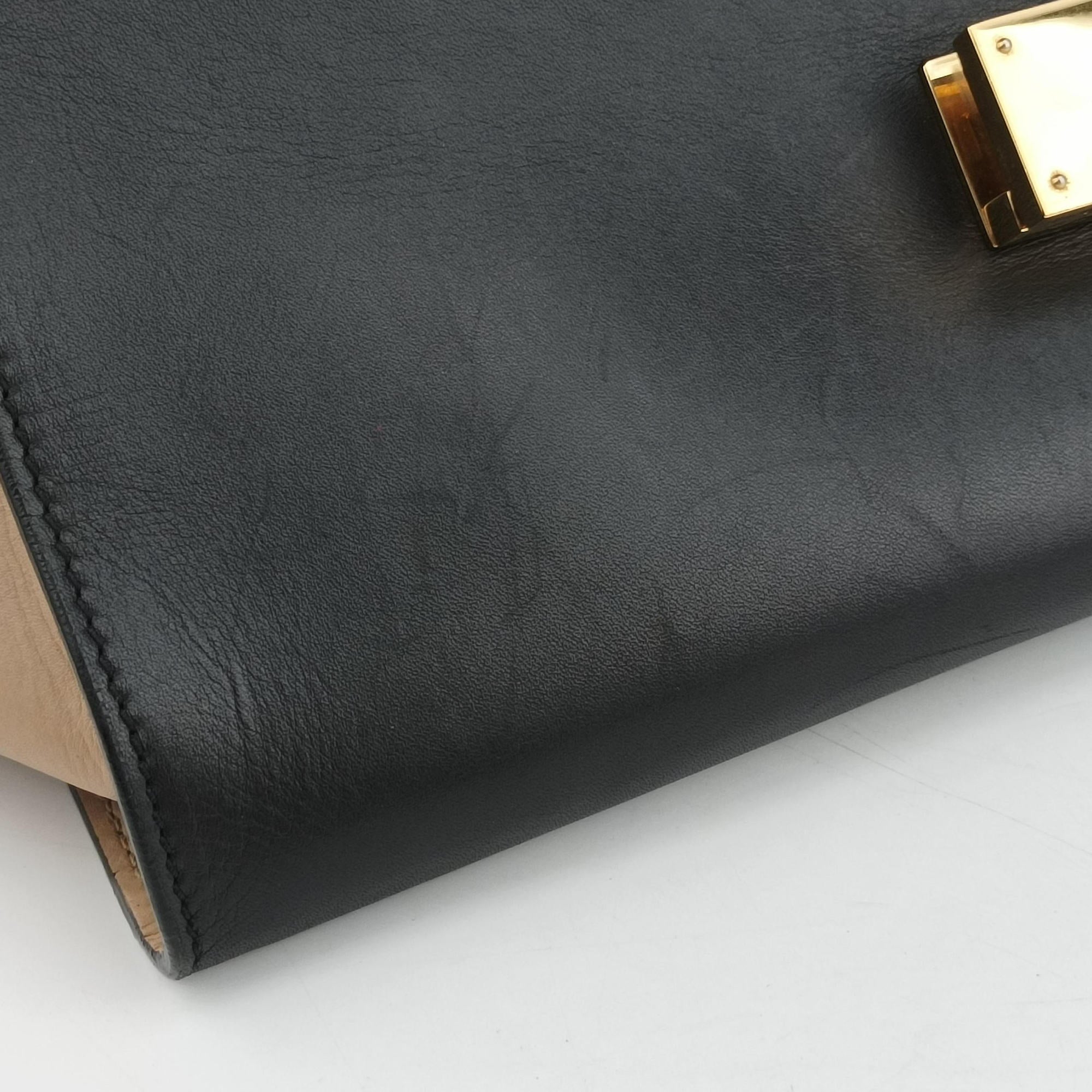 Vintage Celine Trapeze Blue ×beige ×Black Suede × leather  shoulderbag | stylenewstar
