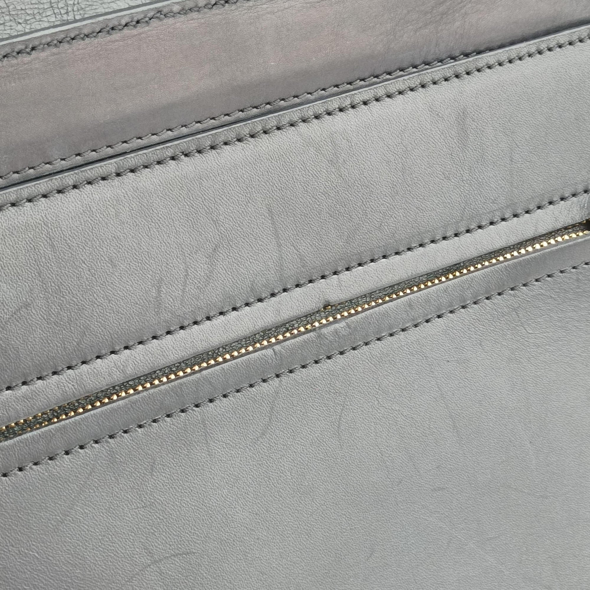 Vintage Celine Trapeze Blue ×beige ×Black Suede × leather  shoulderbag | stylenewstar