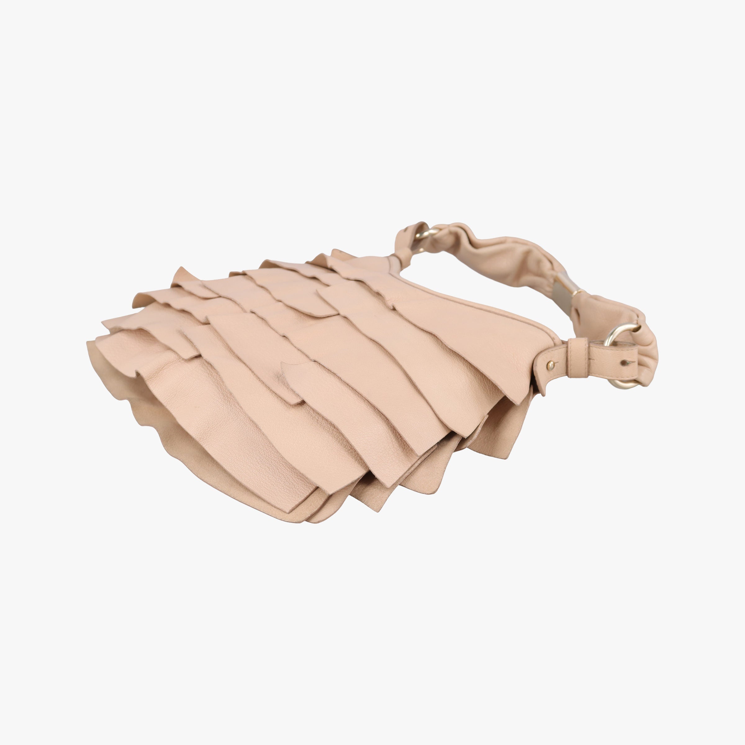 Pre-owned Yves Saint Laurent Mombasa Beige Leather 122245 handbag | stylenewstar