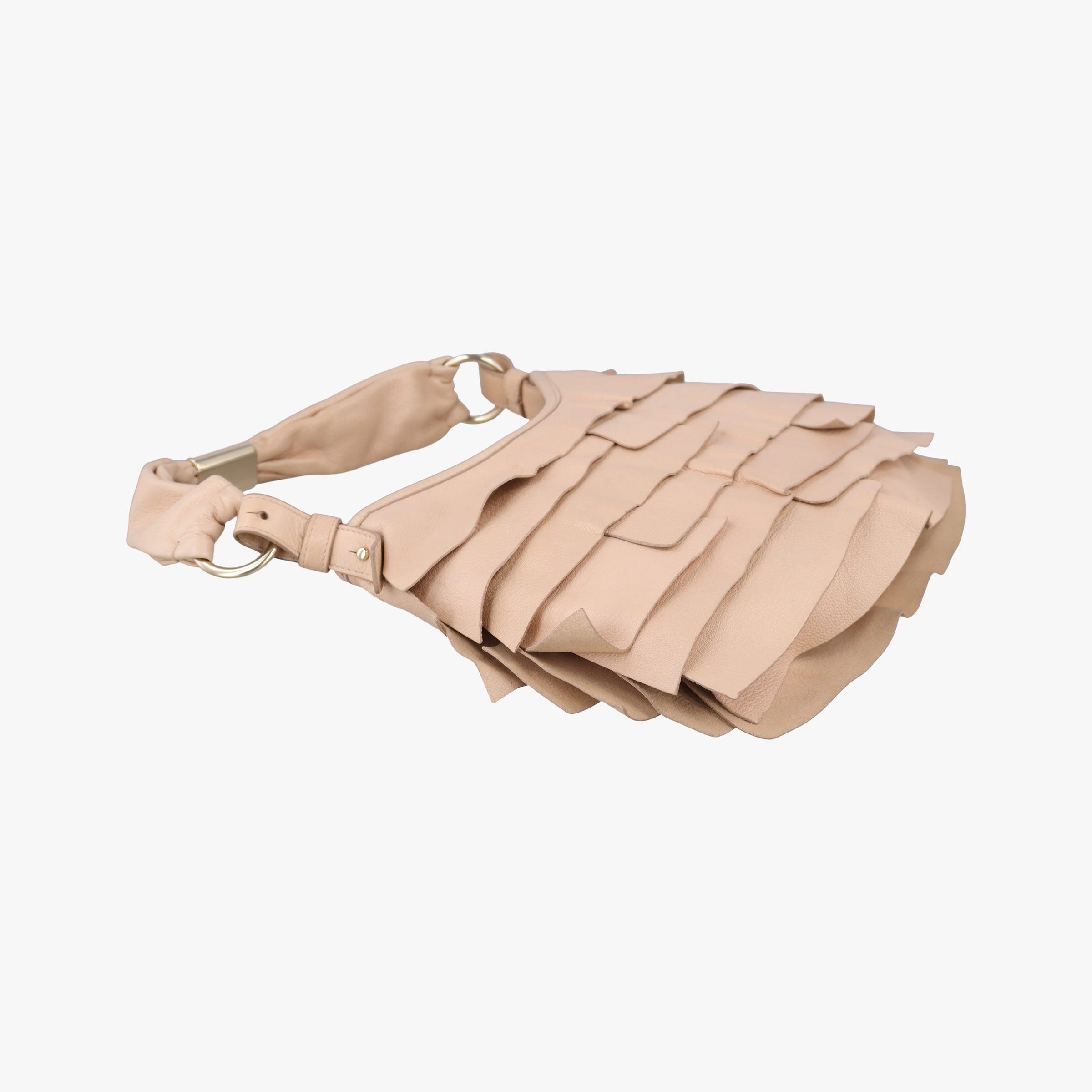 Pre-owned Yves Saint Laurent Mombasa Beige Leather 122245 handbag | stylenewstar