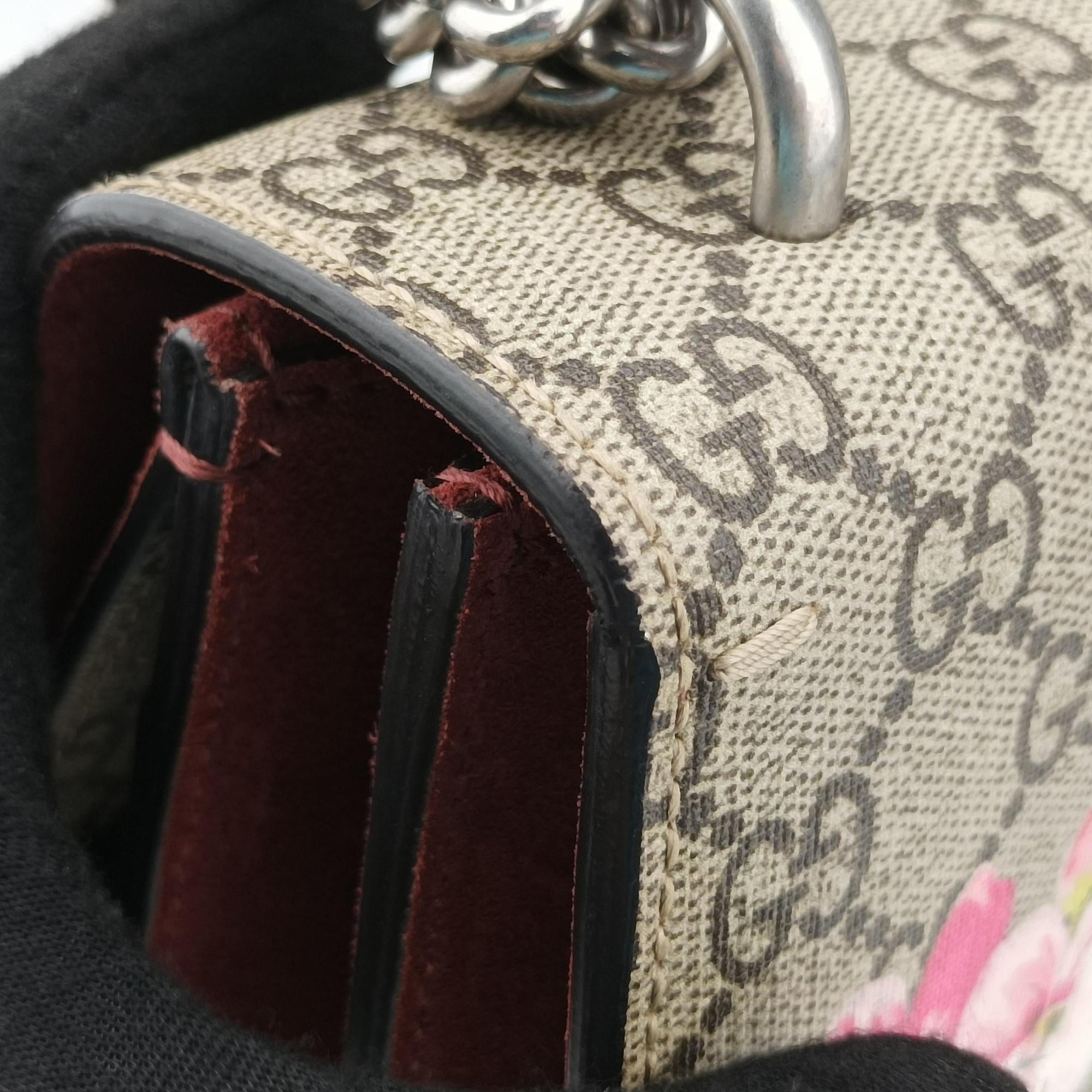Pre-owned Gucci Dionysus BEIGE×RED×Multicolour PVC coated canvas × suede 400249 shoulderbag | stylenewstar