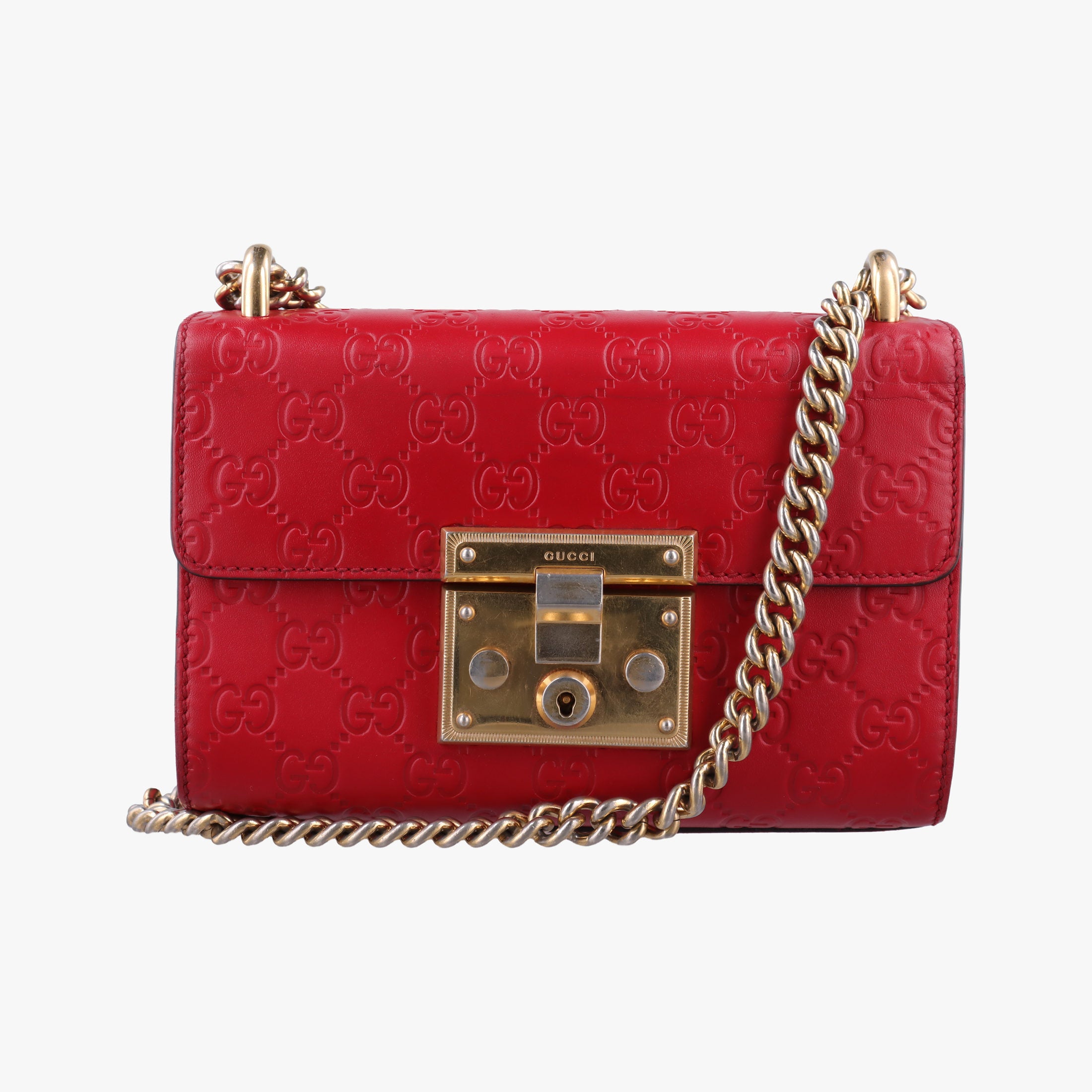 Vintage Gucci Padlock Red Leather 409487 shoulderbag | stylenewstar