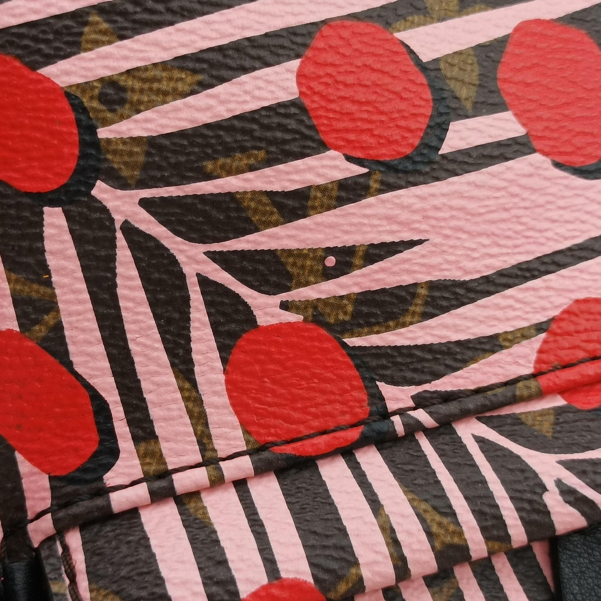 Secondhand Louis Vuitton Palm Springs PM brown×SUGAR PINK POPPY Monogram Jungle dot M41981 backpack/rucksack | stylenewstar