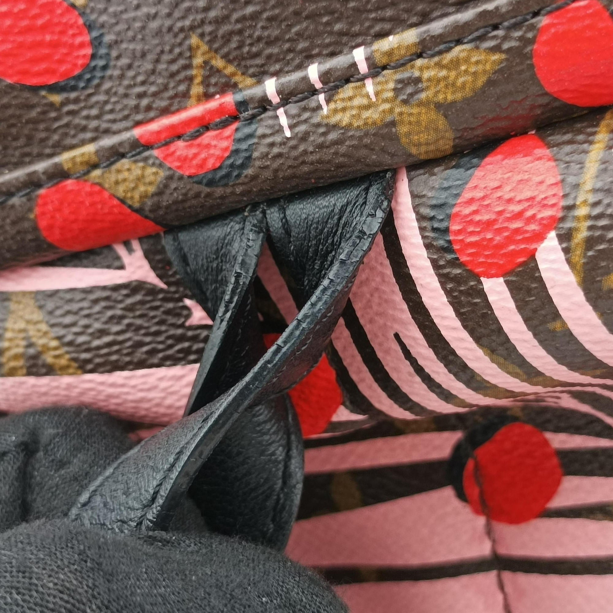 Secondhand Louis Vuitton Palm Springs PM brown×SUGAR PINK POPPY Monogram Jungle dot M41981 backpack/rucksack | stylenewstar