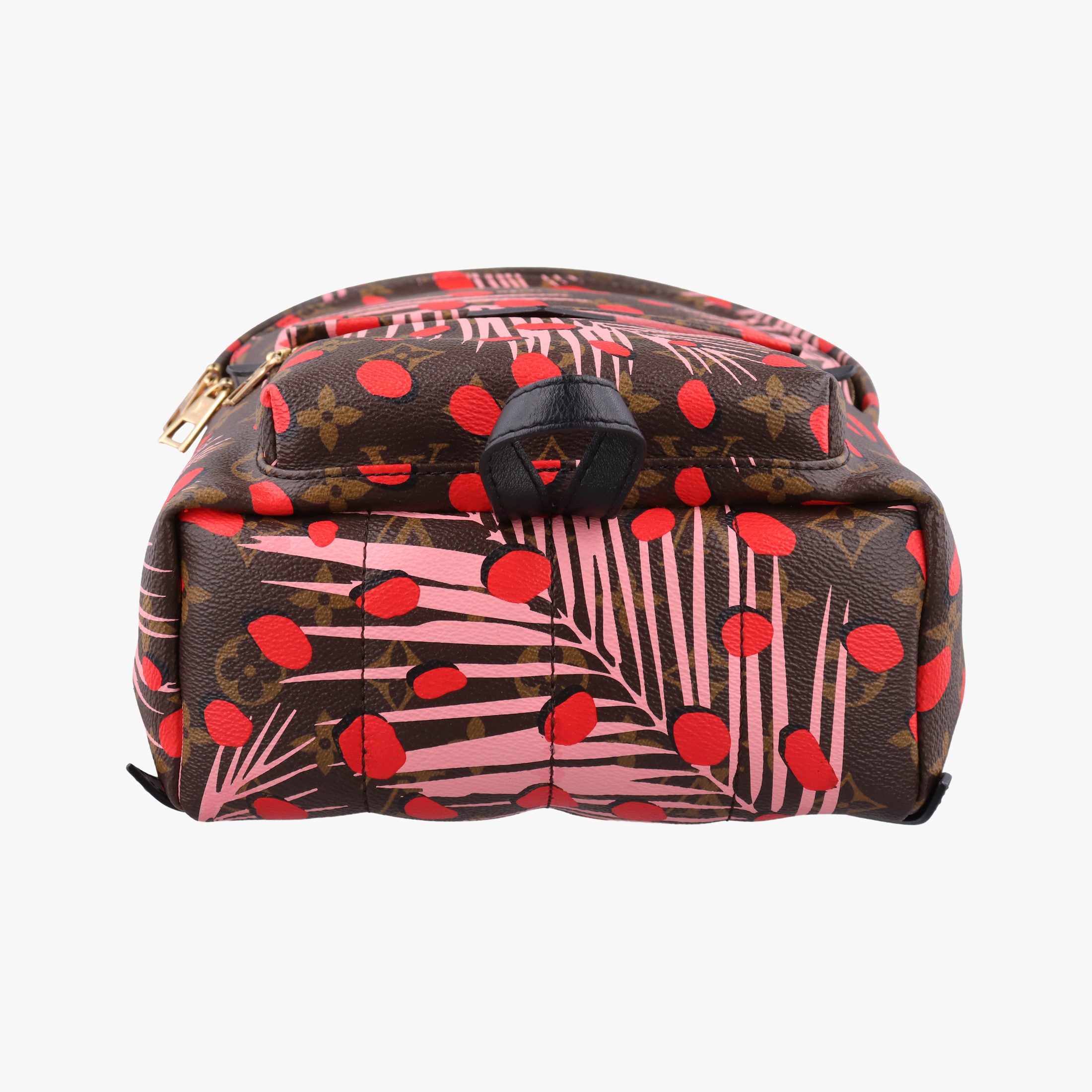 Secondhand Louis Vuitton Palm Springs PM brown×SUGAR PINK POPPY Monogram Jungle dot M41981 backpack/rucksack | stylenewstar