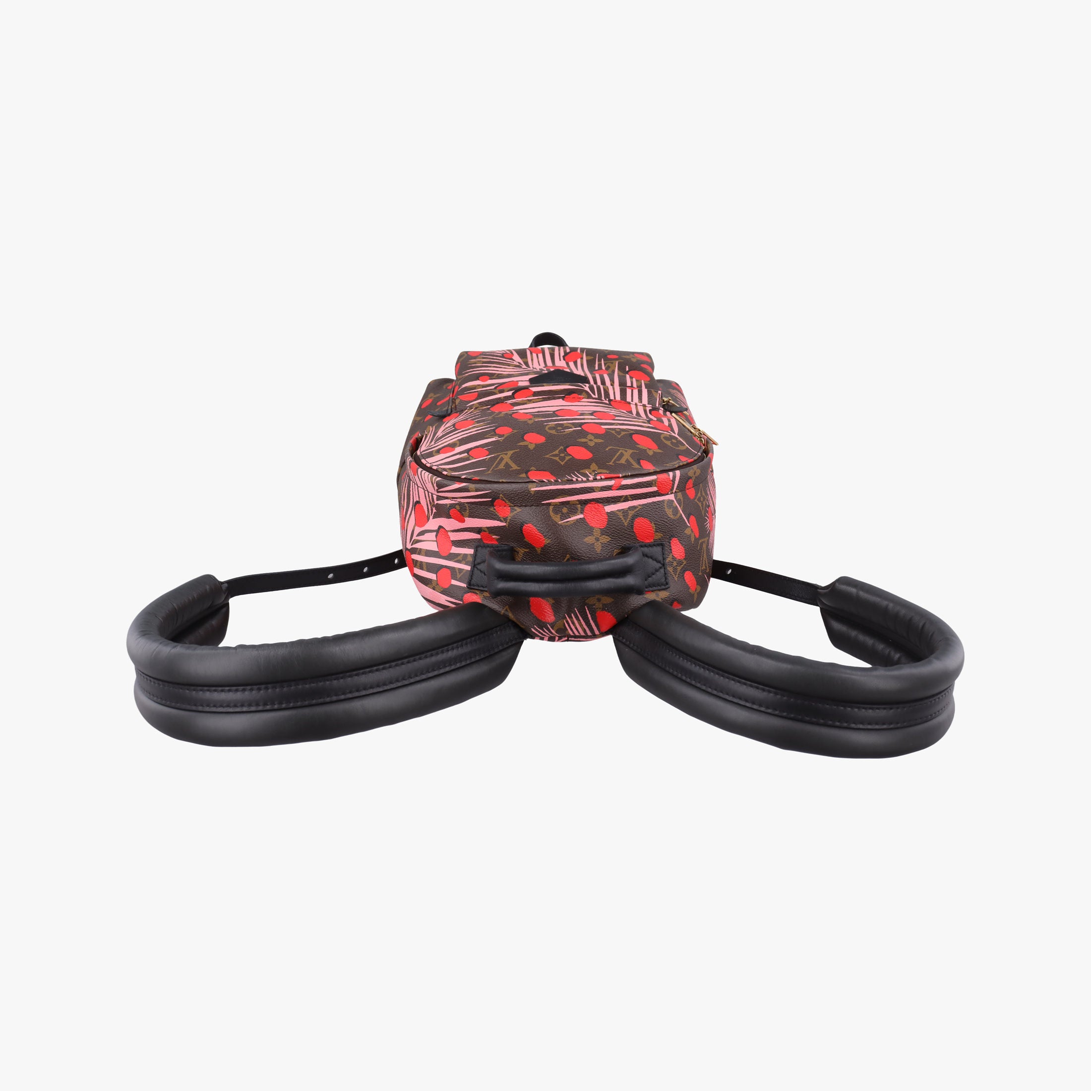 Secondhand Louis Vuitton Palm Springs PM brown×SUGAR PINK POPPY Monogram Jungle dot M41981 backpack/rucksack | stylenewstar