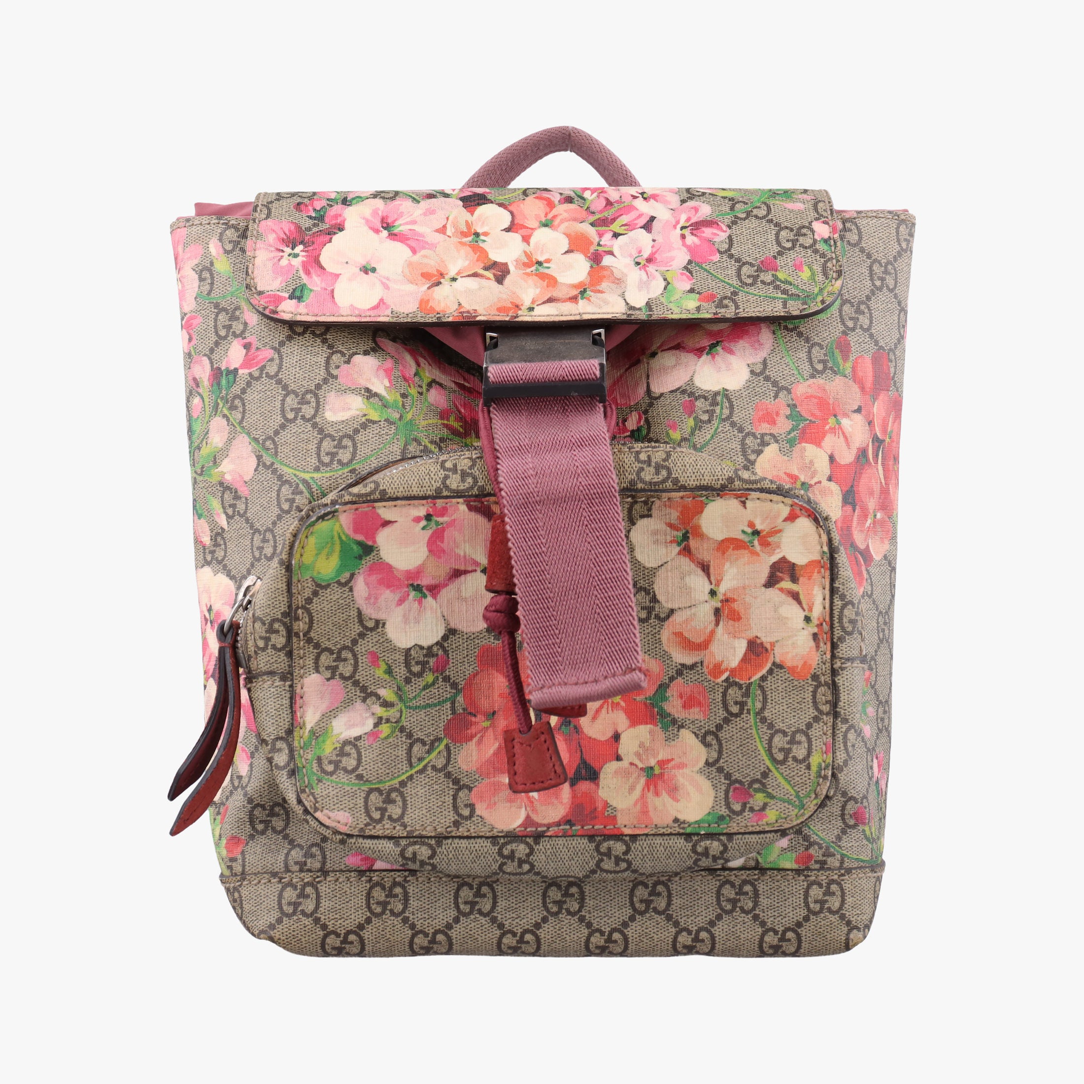 Pre-owned Gucci GG Blooms Beige×multi PVC coated canvas 410544 backpack/rucksack | stylenewstar