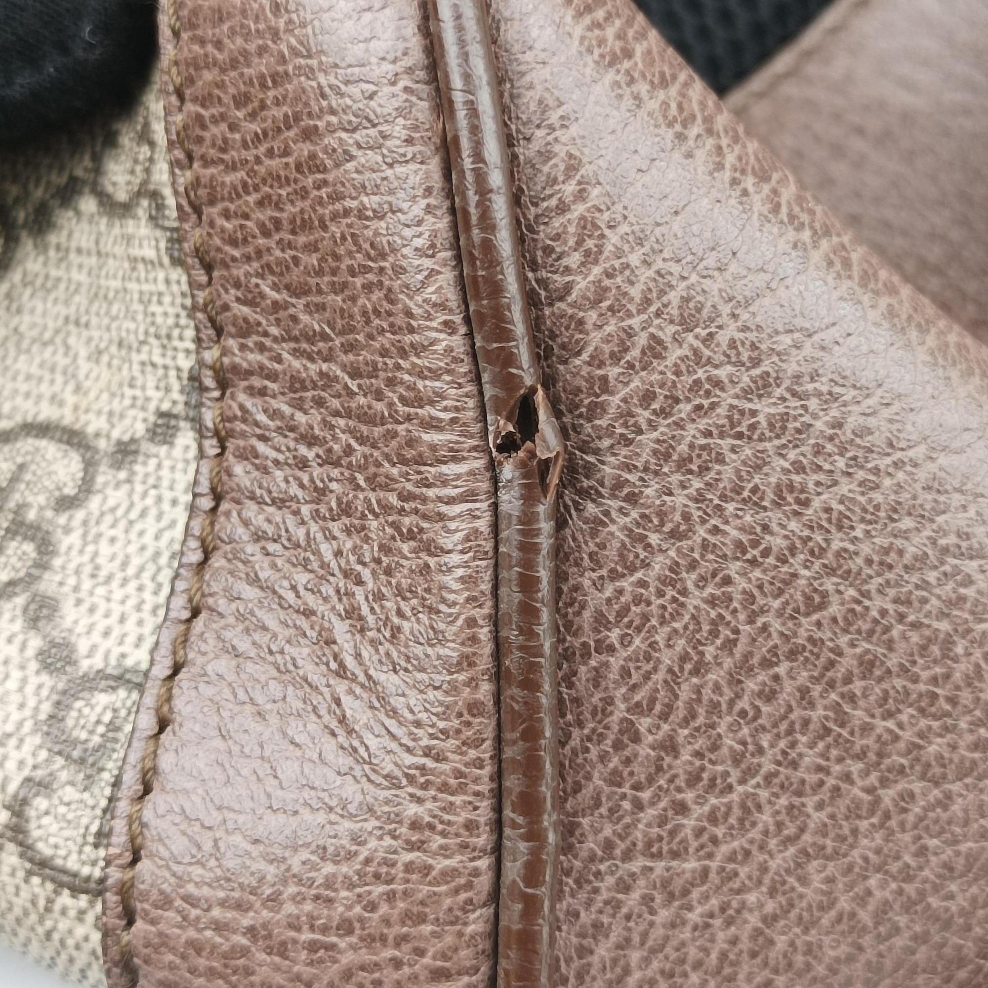 Pre-owned Gucci The Three Little Pigs Brown PVC coated canvas×leather 552884 backpack/rucksack | stylenewstar