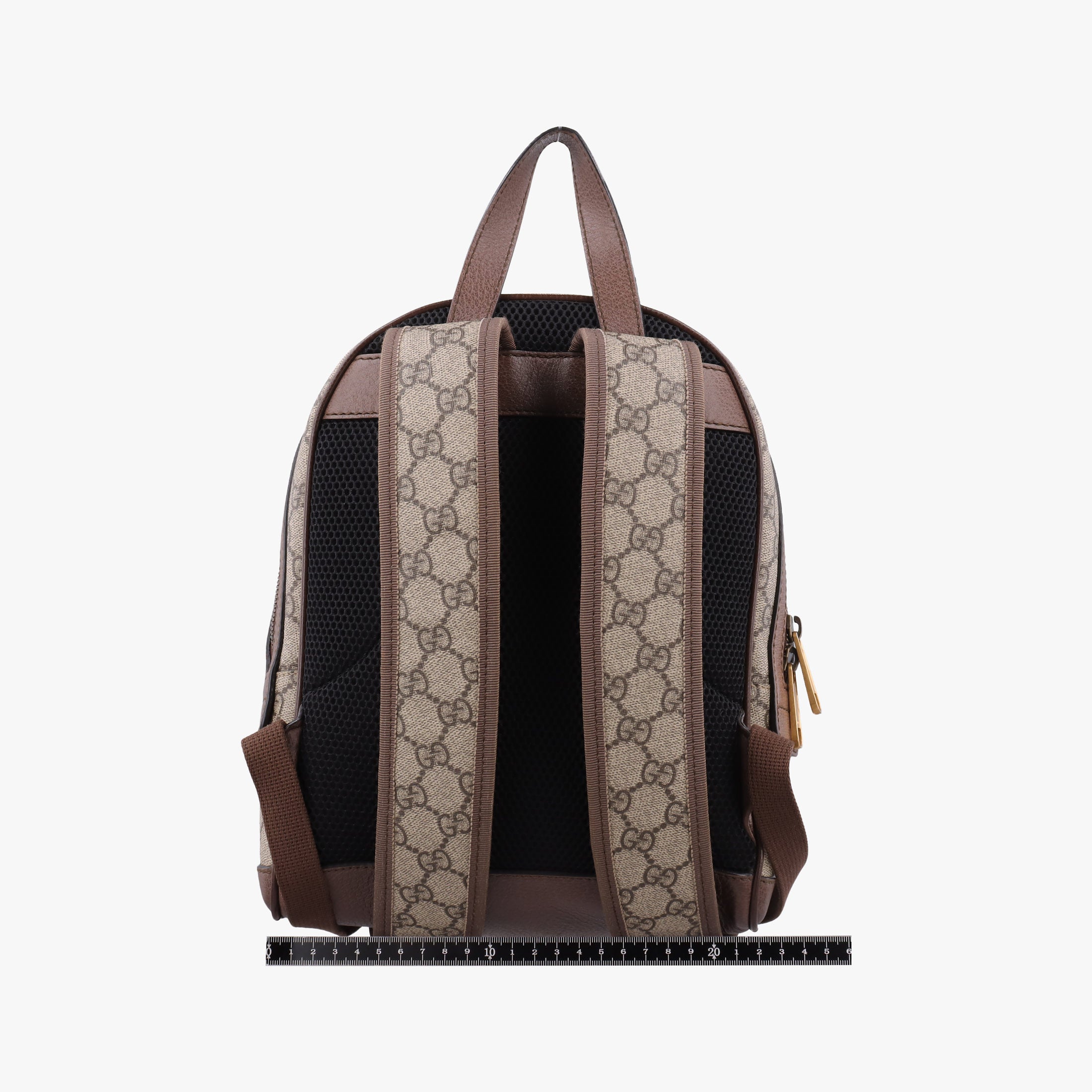 Pre-owned Gucci The Three Little Pigs Brown PVC coated canvas×leather 552884 backpack/rucksack | stylenewstar