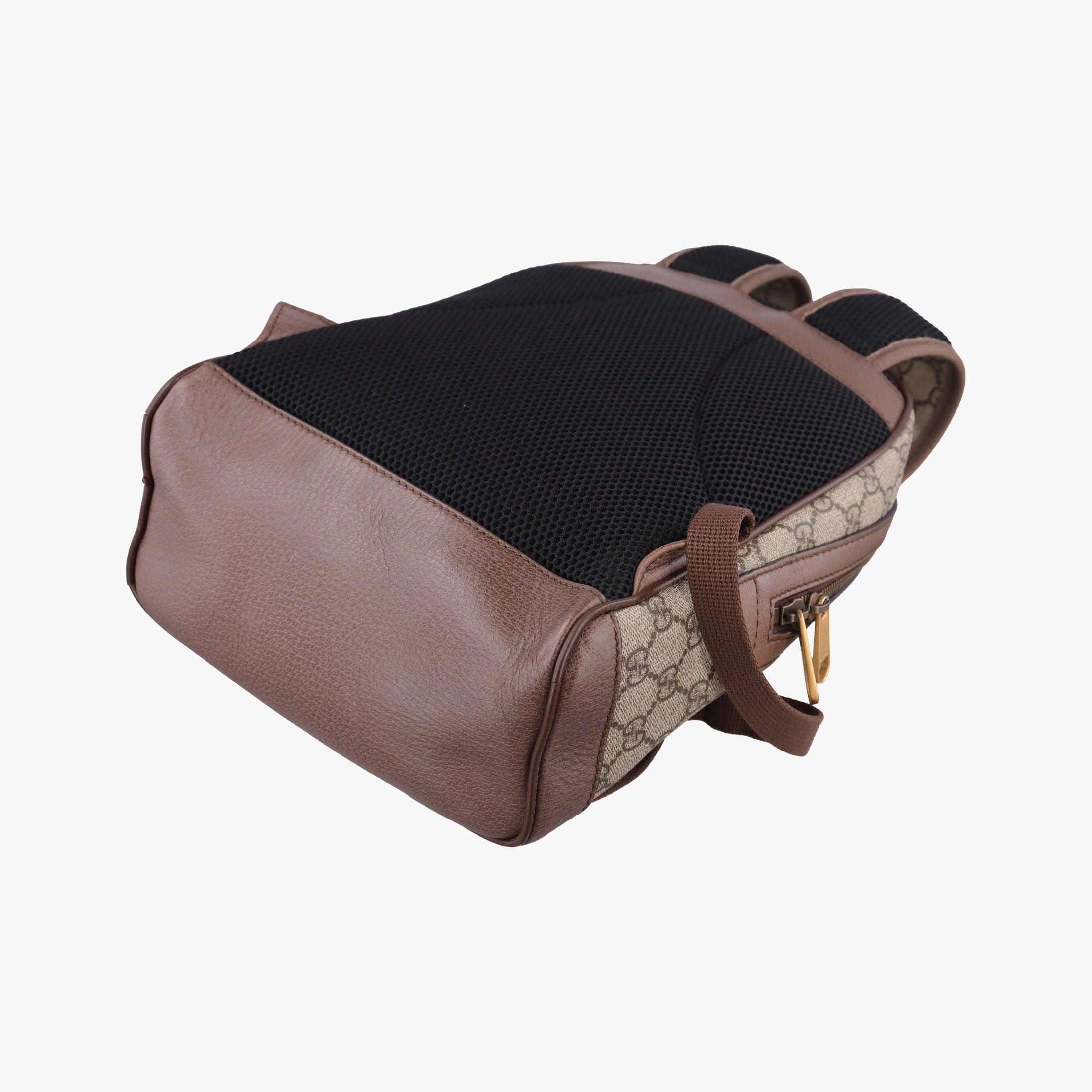 Pre-owned Gucci The Three Little Pigs Brown PVC coated canvas×leather 552884 backpack/rucksack | stylenewstar