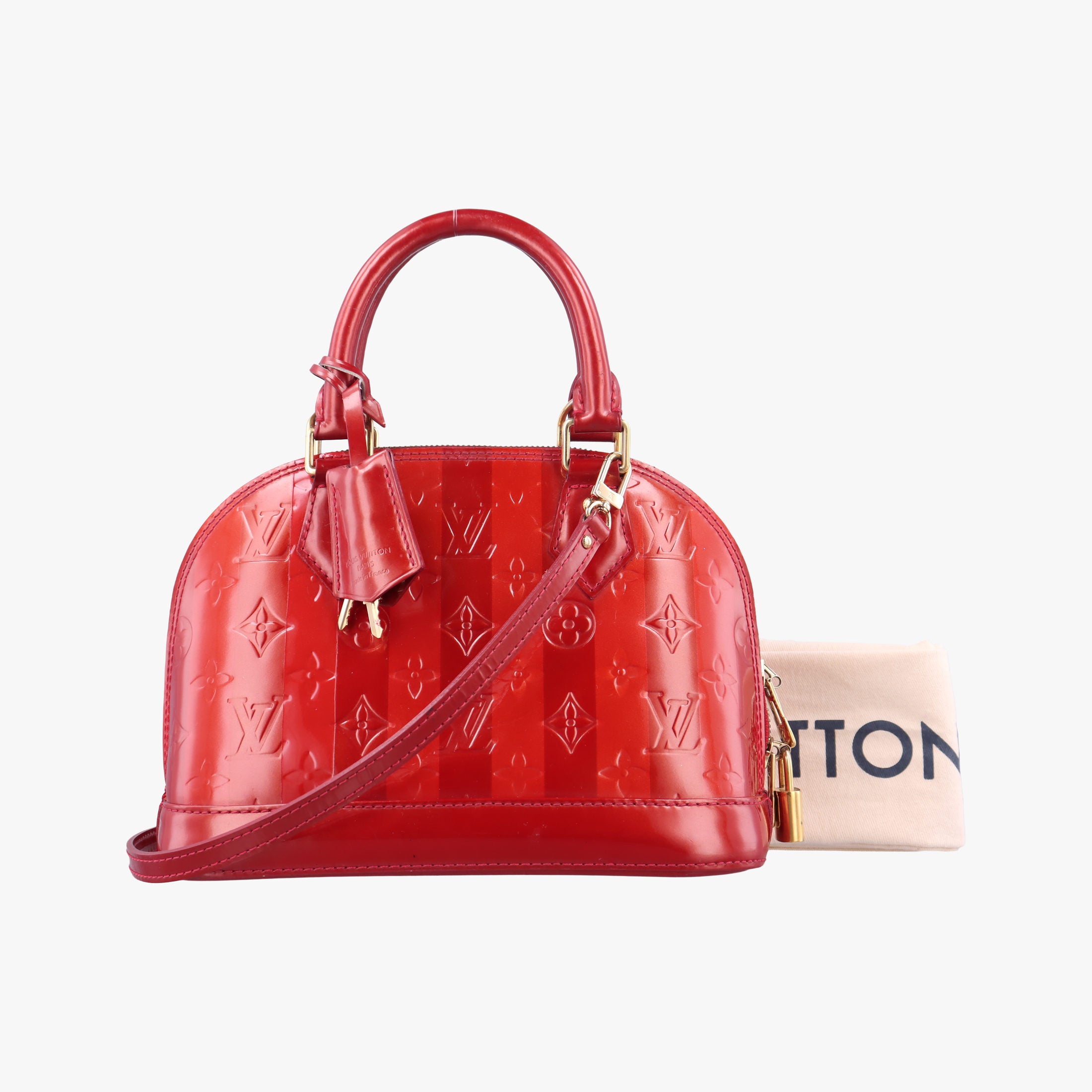 Vintage Louis Vuitton Alma BB Pommed'Amour Vernis M91593 shoulderbag | stylenewstar