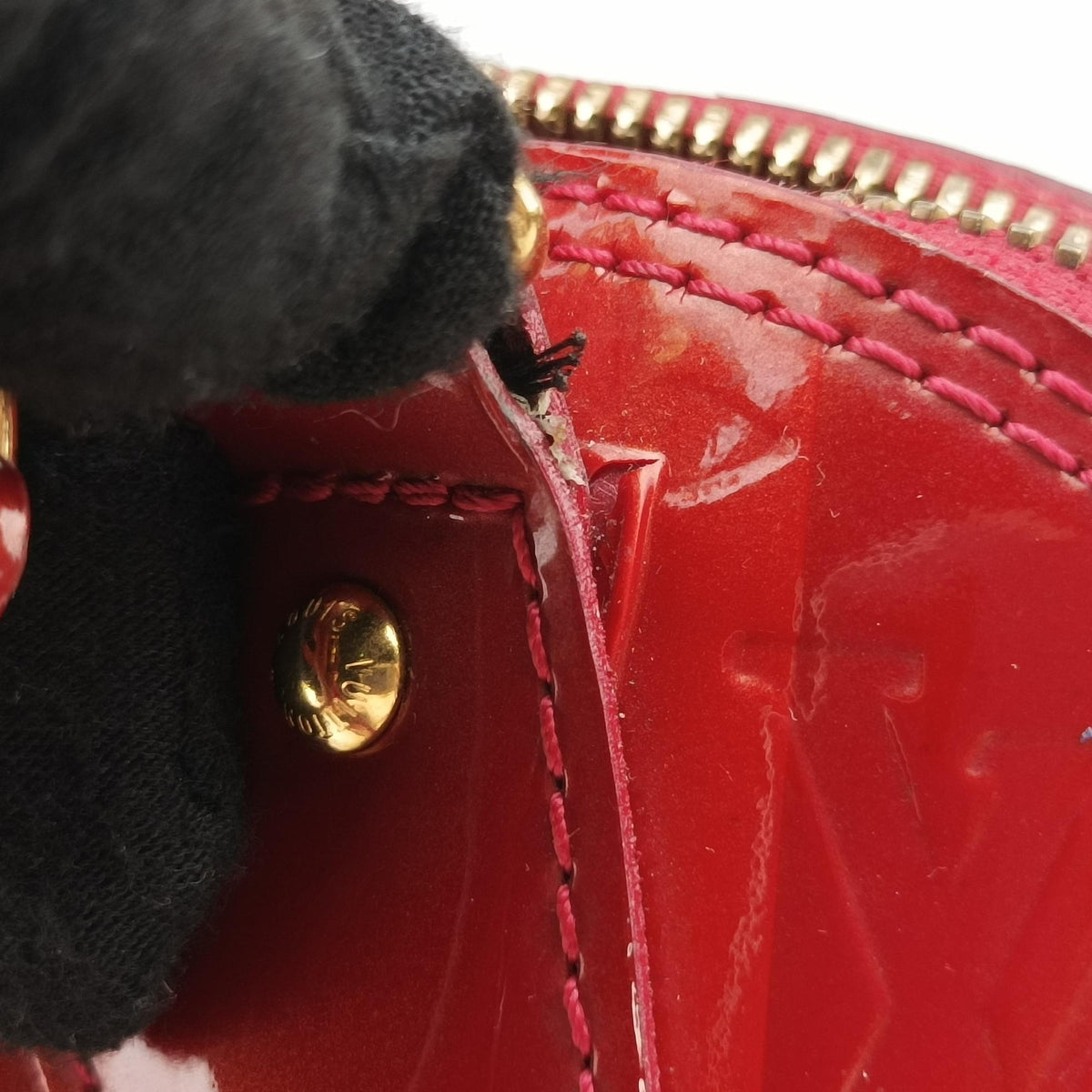 Pre-owned Louis Vuitton Alma BB Pommed'Amour Vernis M91593 shoulderbag | stylenewstar