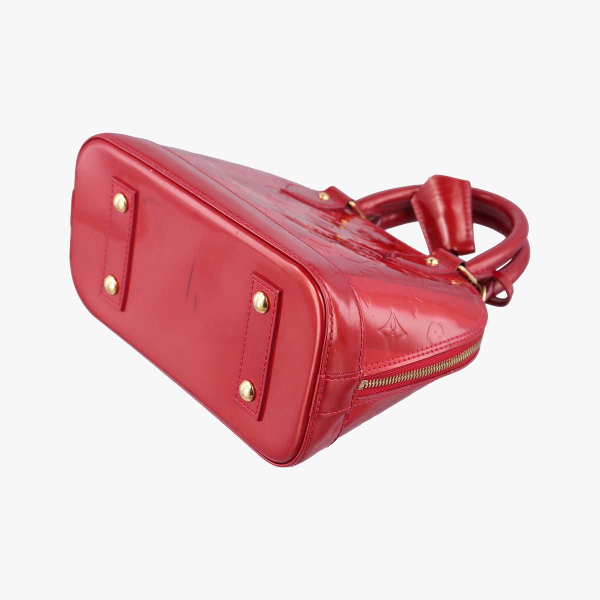 Pre-owned Louis Vuitton Alma BB Pommed'Amour Vernis M91593 shoulderbag | stylenewstar
