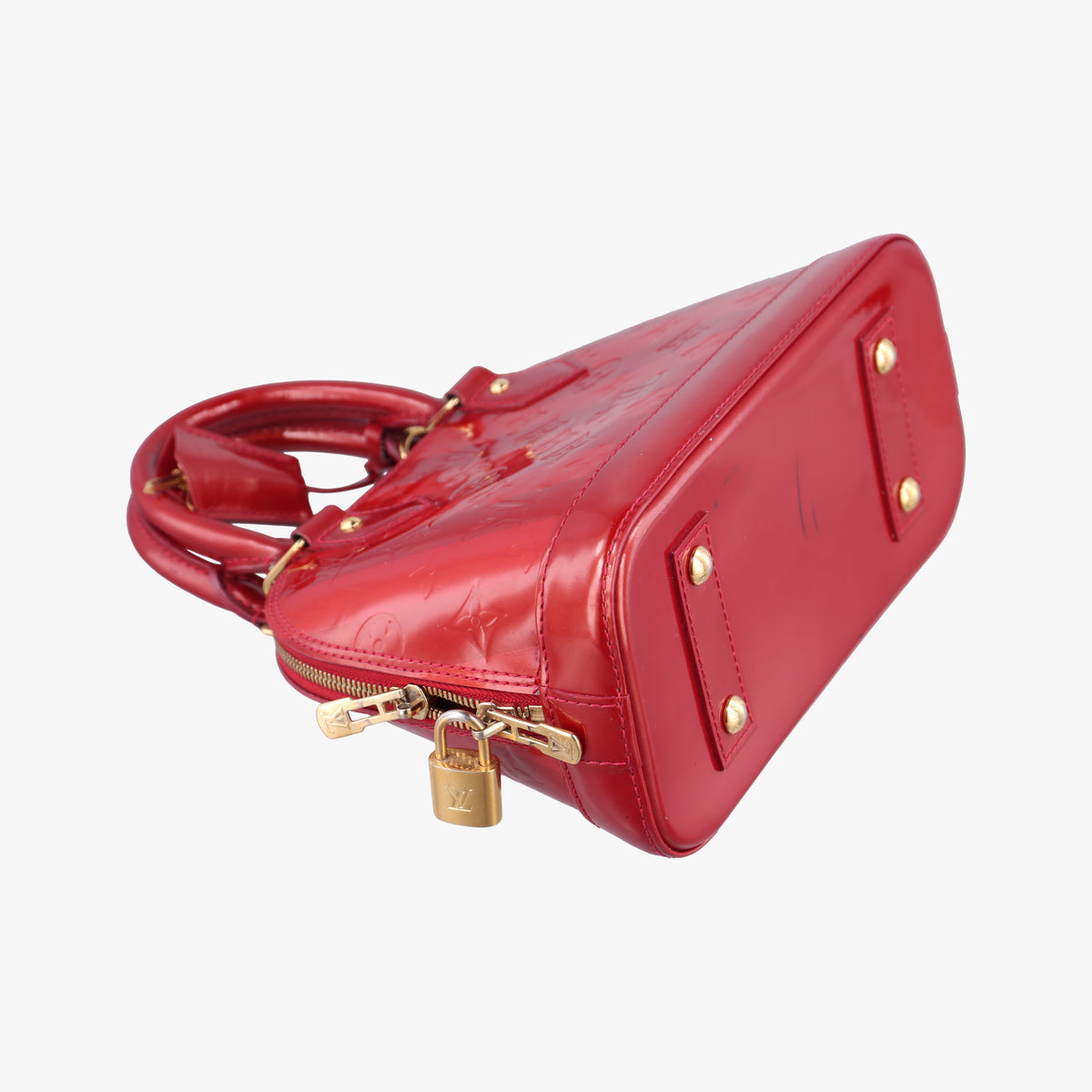 Vintage Louis Vuitton Alma BB Pommed'Amour Vernis M91593 shoulderbag | stylenewstar