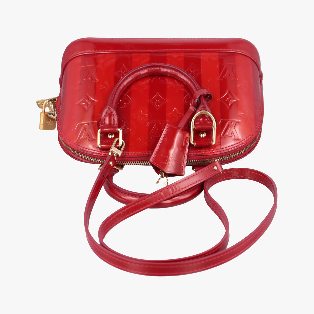 Vintage Louis Vuitton Alma BB Pommed'Amour Vernis M91593 shoulderbag | stylenewstar