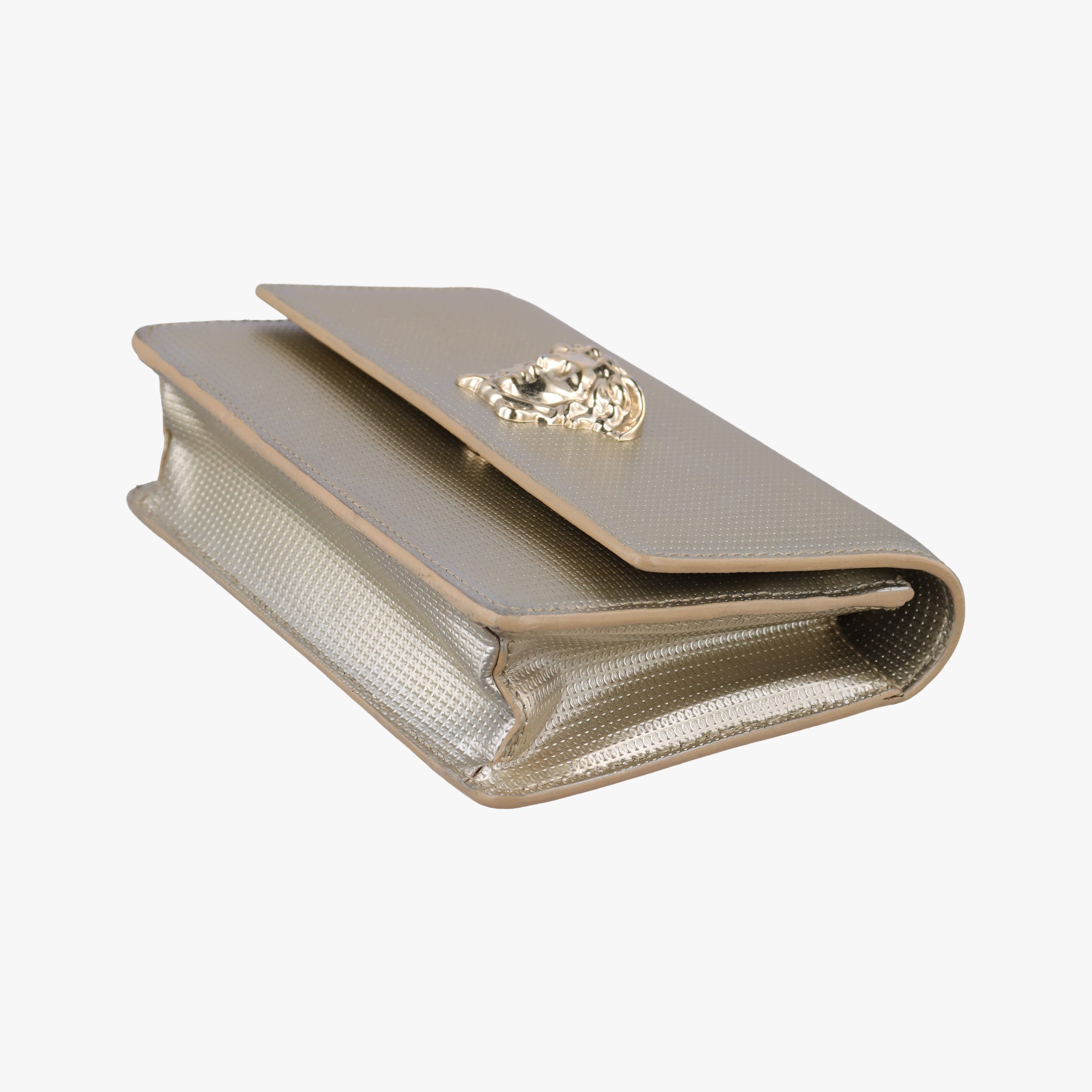Pre-owned VERSACE medusa Golden Leather  shoulderbag | stylenewstar