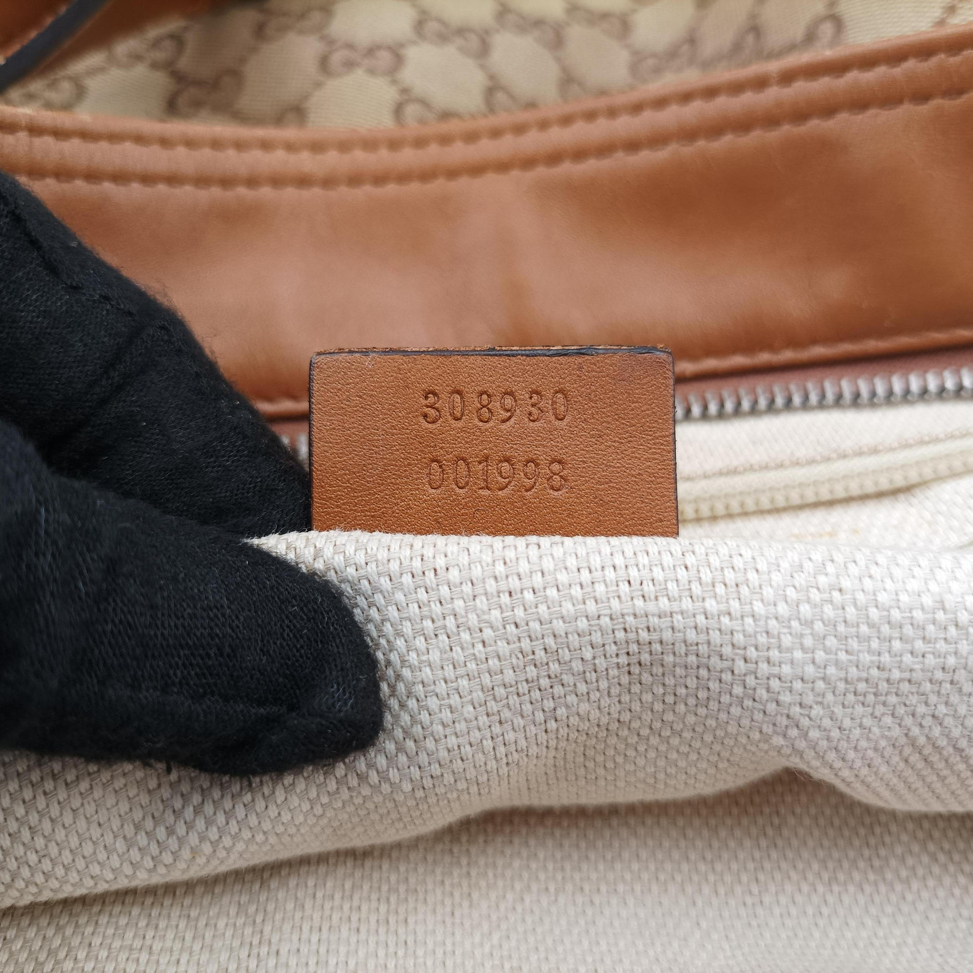 Pre-owned Gucci GG Canvas Brown canvas×leather 308930 shoulderbag | stylenewstar