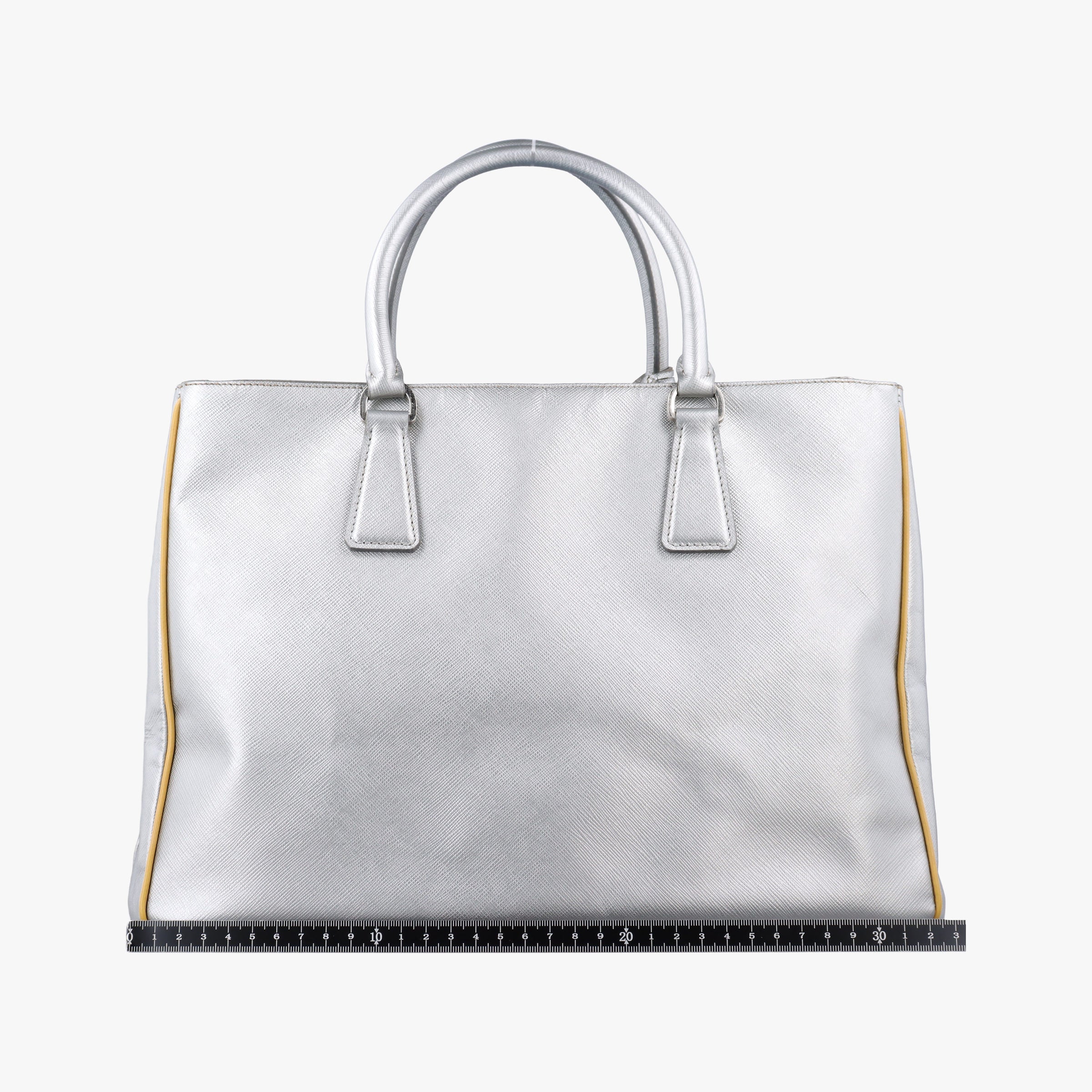 Secondhand Prada Galleria Silver SAFFIANO Leather BN1874 shoulderbag | stylenewstar