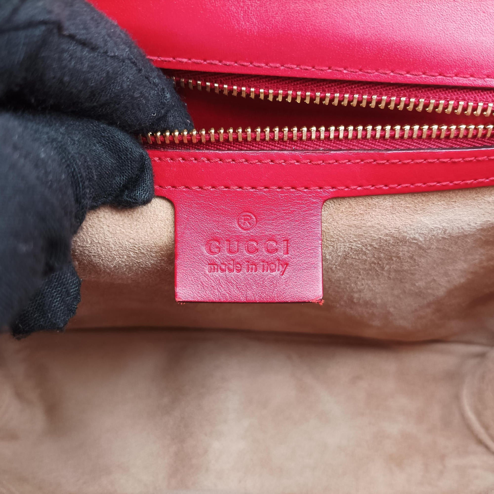 Vintage Gucci Sylvie Red×navy Leather 421882 shoulderbag | stylenewstar