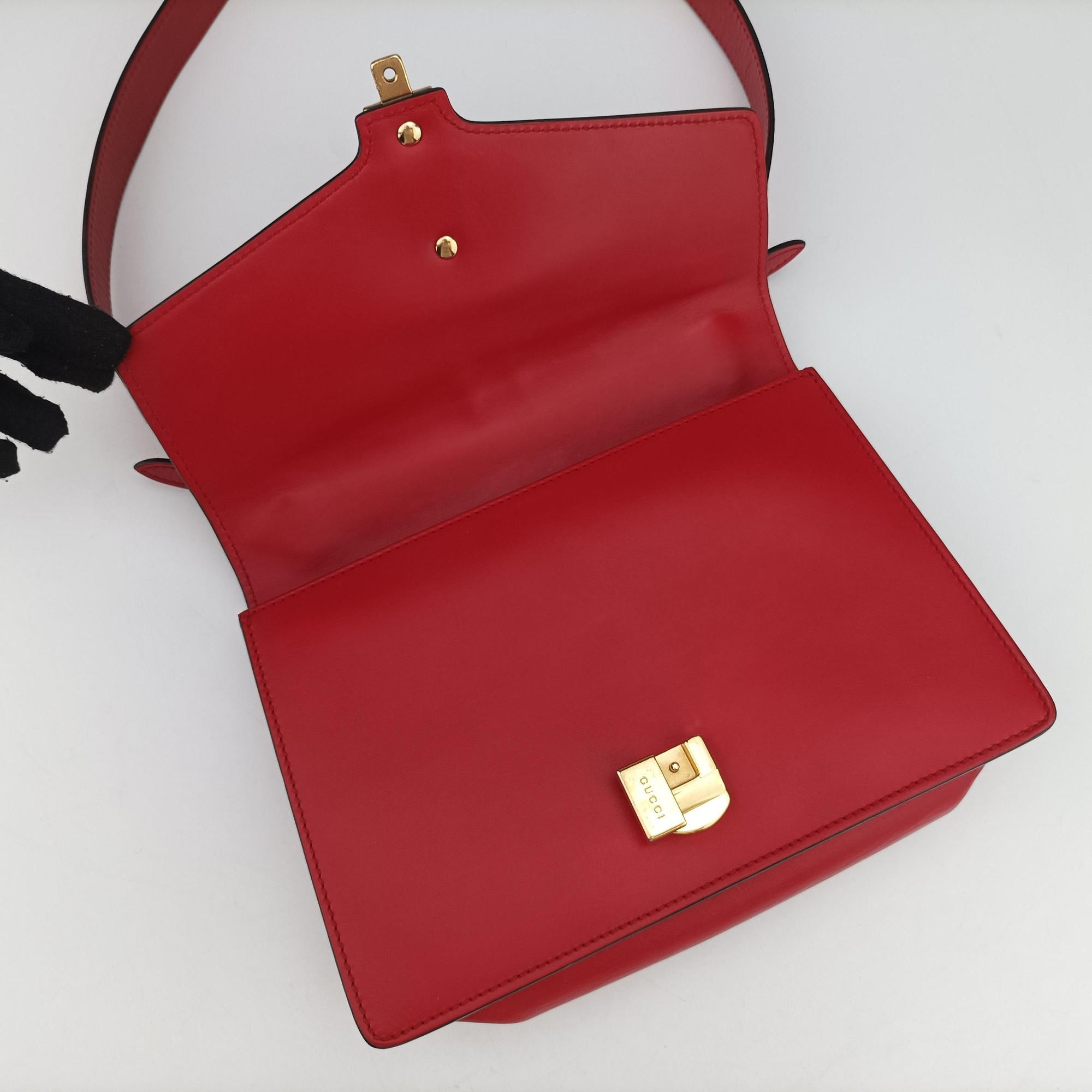 Vintage Gucci Sylvie Red×navy Leather 421882 shoulderbag | stylenewstar