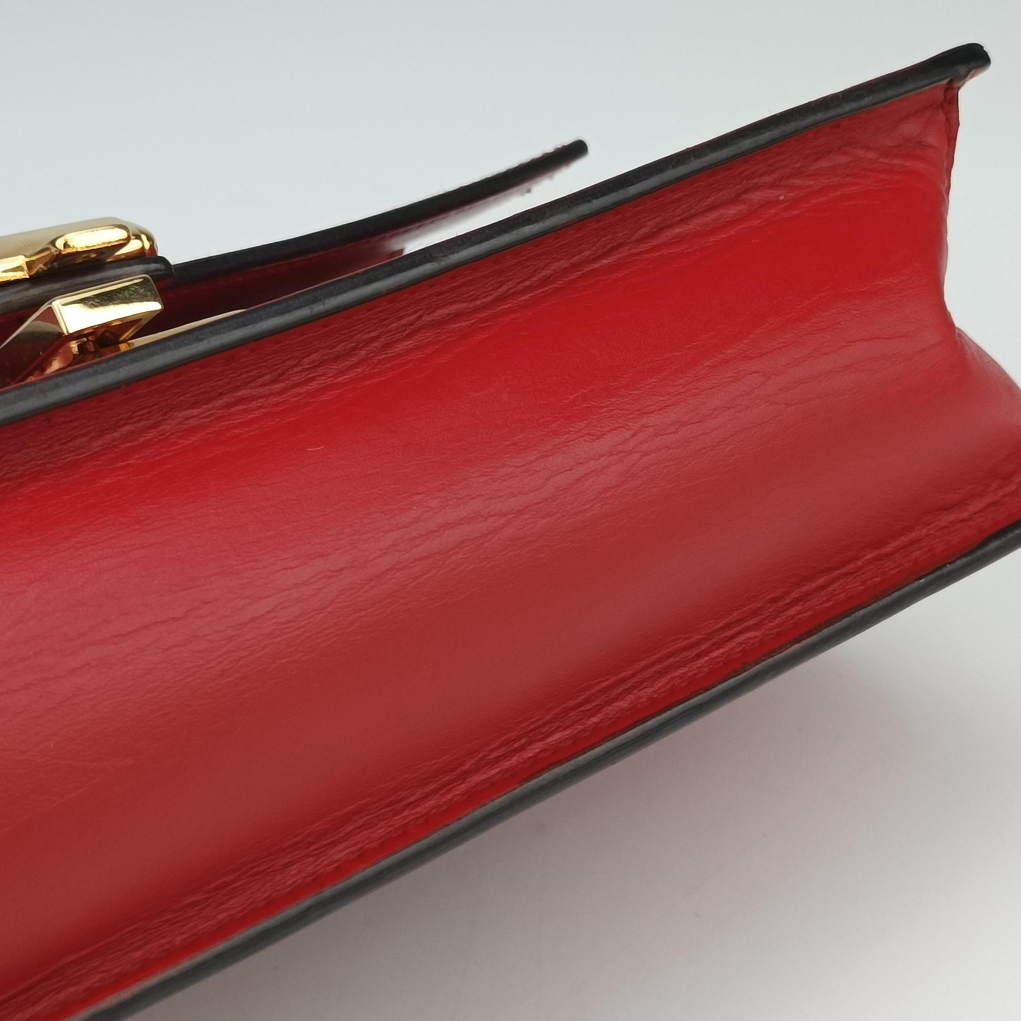 Vintage Gucci Sylvie Red×navy Leather 421882 shoulderbag | stylenewstar