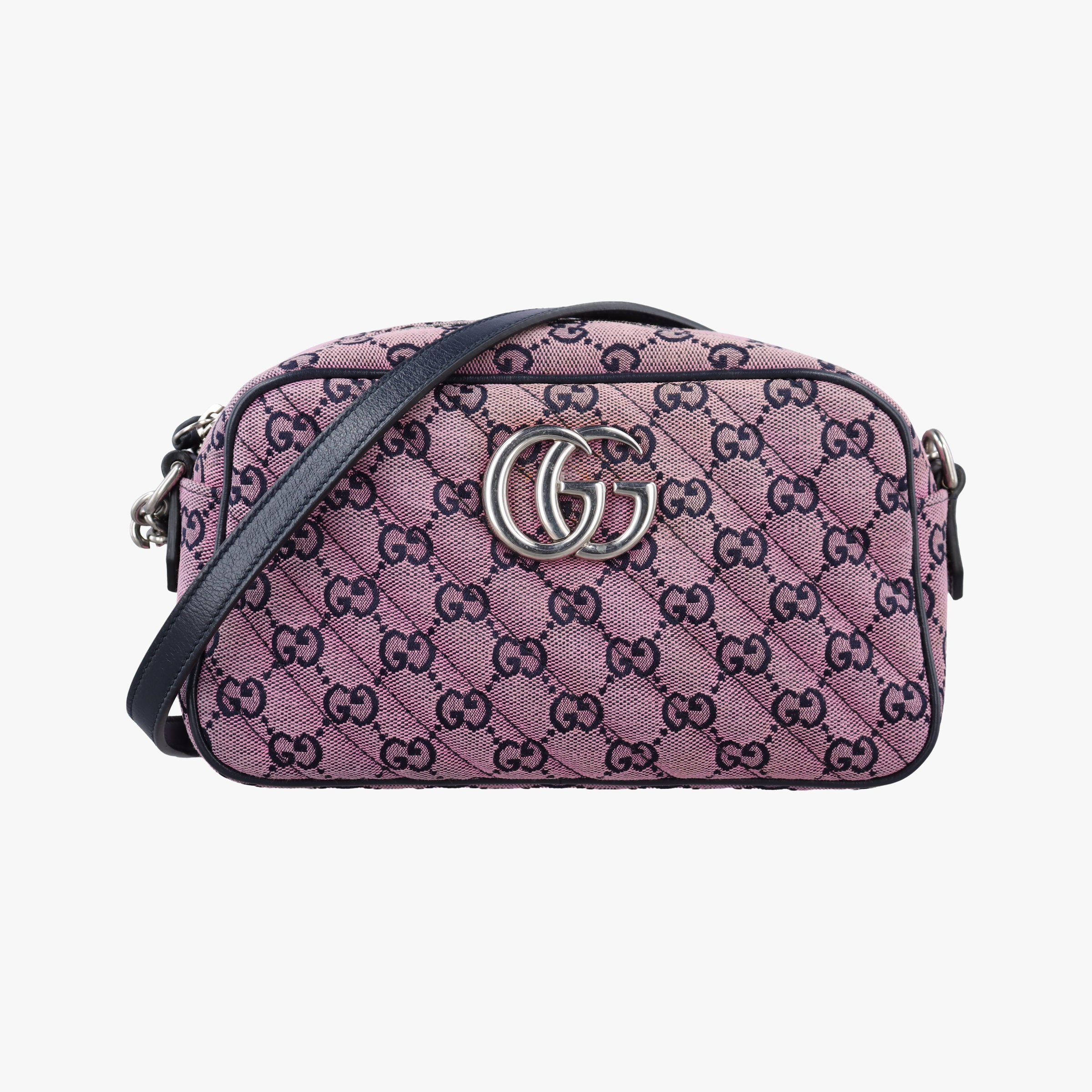 Pre-owned Gucci GG Marmont Purple canvas 447632 shoulderbag | stylenewstar