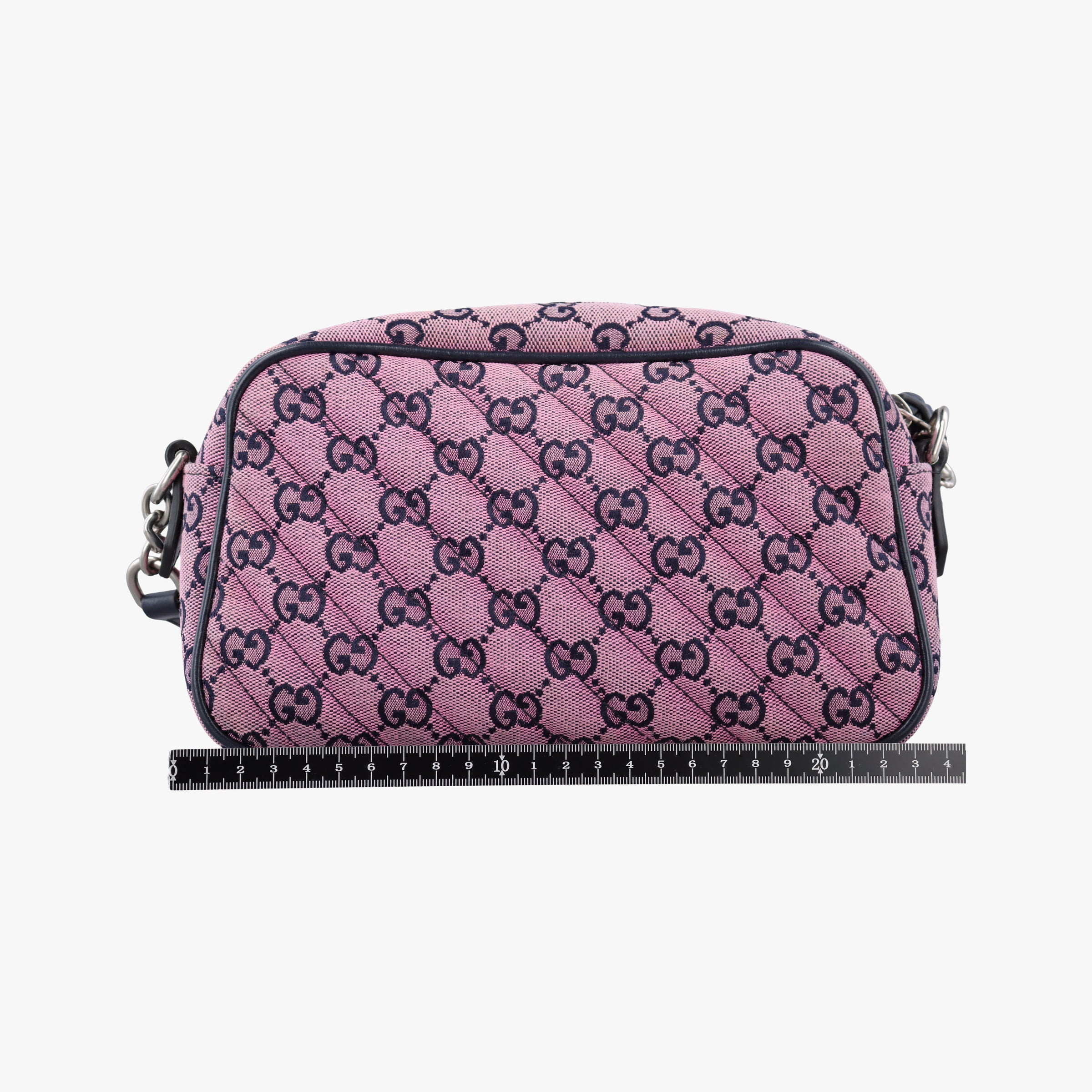 Pre-owned Gucci GG Marmont Purple canvas 447632 shoulderbag | stylenewstar