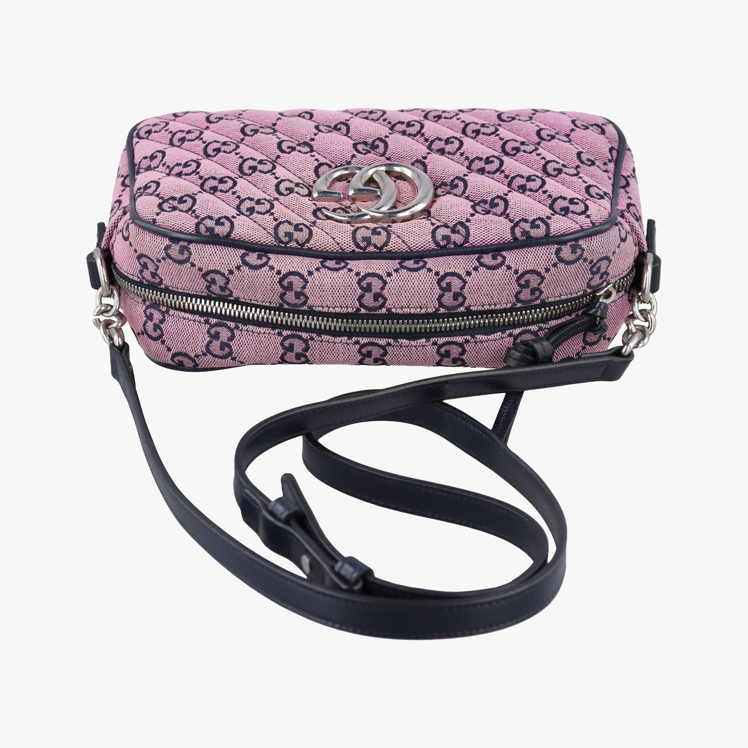 Pre-owned Gucci GG Marmont Purple canvas 447632 shoulderbag | stylenewstar