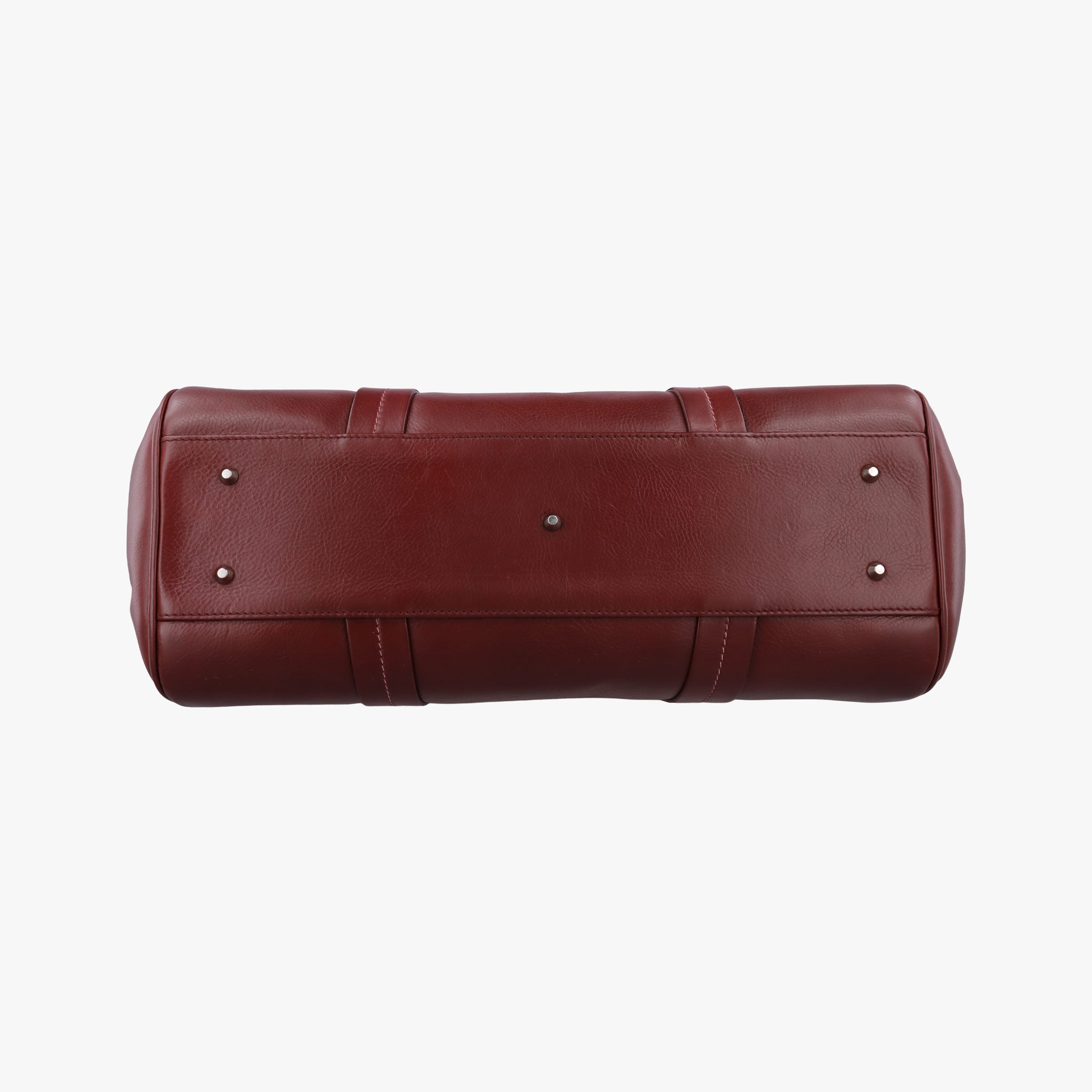 Pre-owned Christian Dior Romantic Flowers Burgundy Leather  shoulderbag | stylenewstar