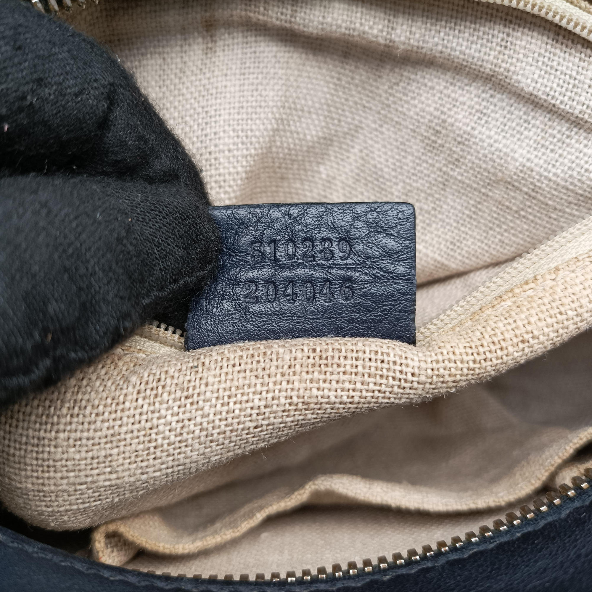 Pre-owned Gucci Microguccissima Navy Leather 510289 shoulderbag | stylenewstar